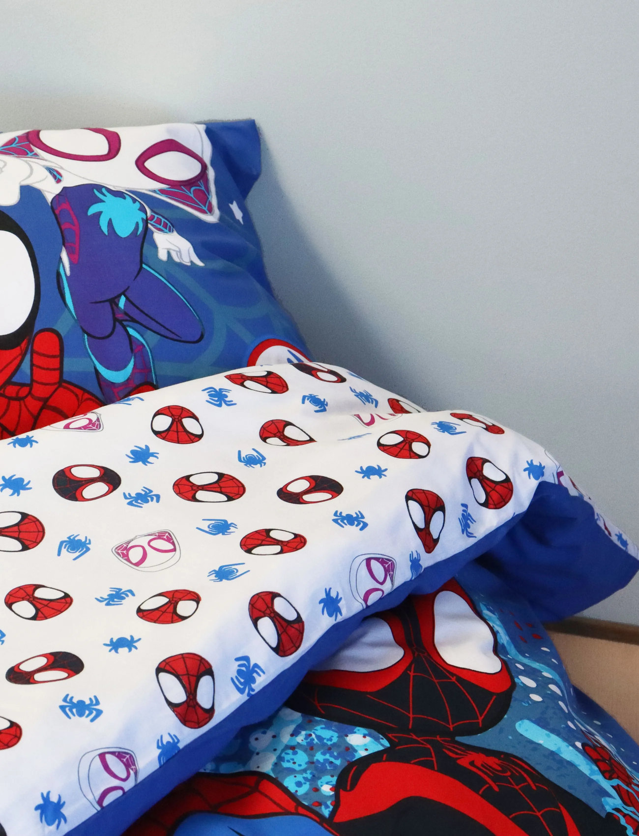 Spider-man Bed Linen Senior Spidey 5464 - 140X200, 60X63 cm, 140X200.60X63 cm, Blue, Søvntid > Sengelinned, Børn