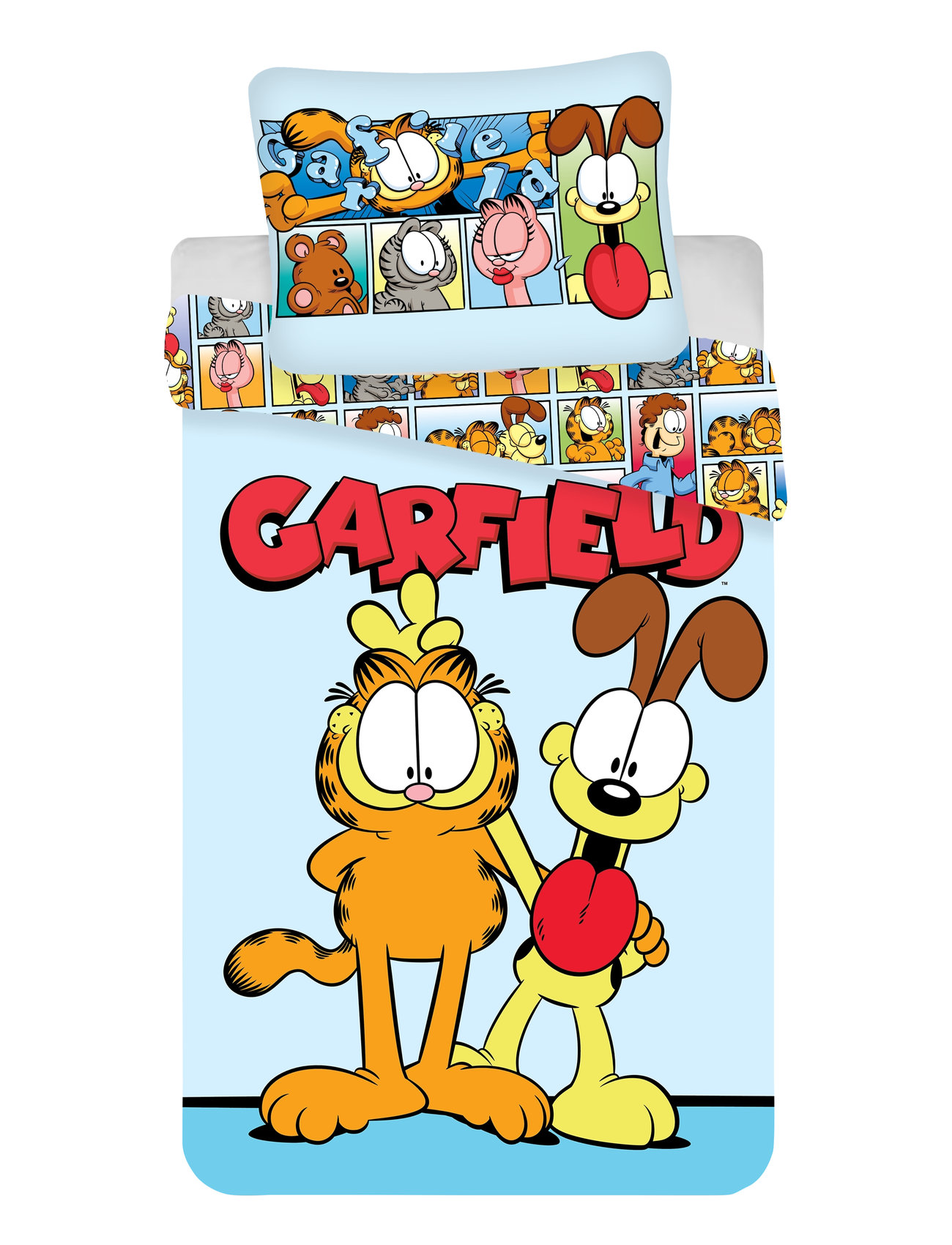 Bed Linen Junior Garfield Gf 1002 - 100X140, 40X45 Cm Home Sleep Time Bed Sets Multi/patterned BrandMac