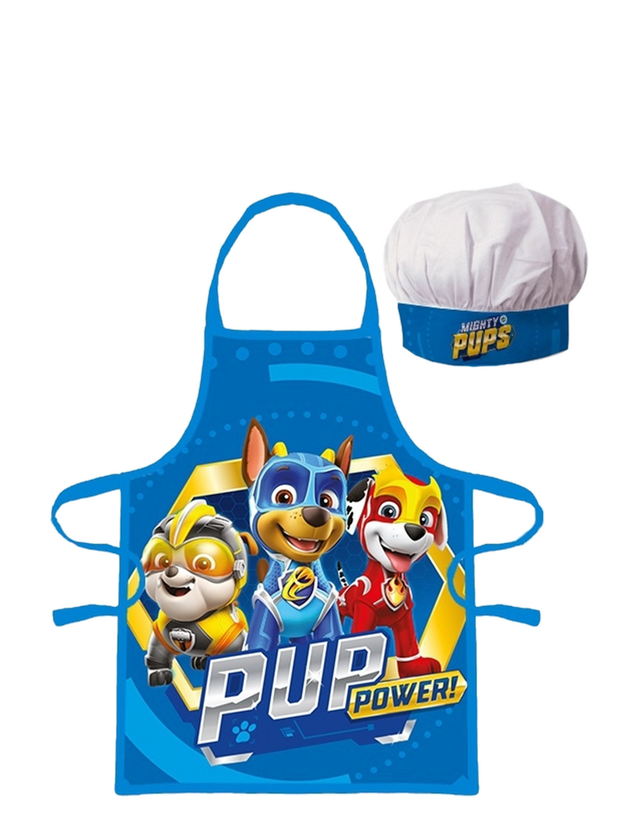 BrandMac "Kids Apron + Hat - Paw Patrol Pp 1064 Blue Power Home Meal Time Baking & Cooking Aprons Multi/patterned BrandMac"