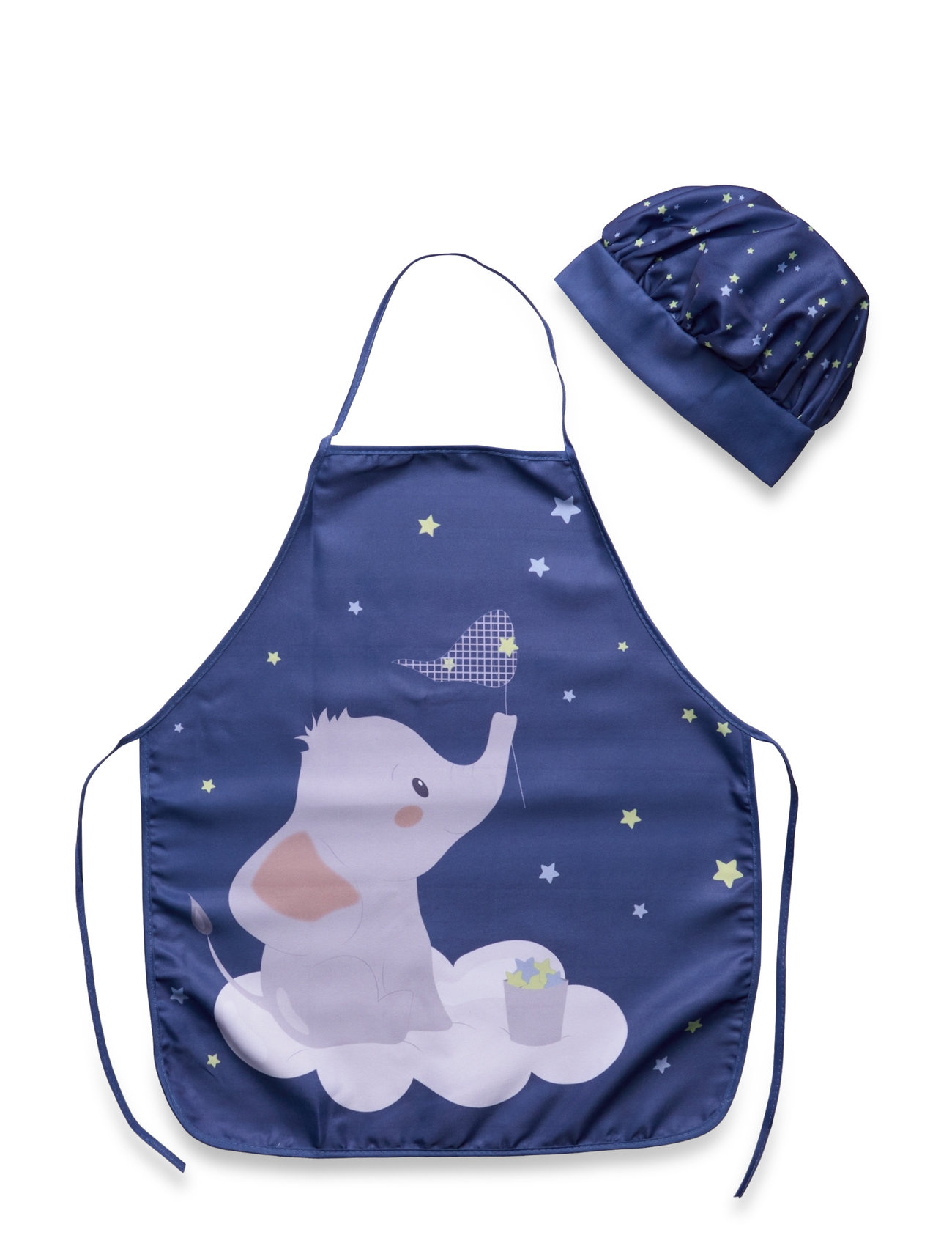 Kids Apron + Hat Nb 2015 Elephant Blue Home Meal Time Baking & Cooking Aprons Blue BrandMac