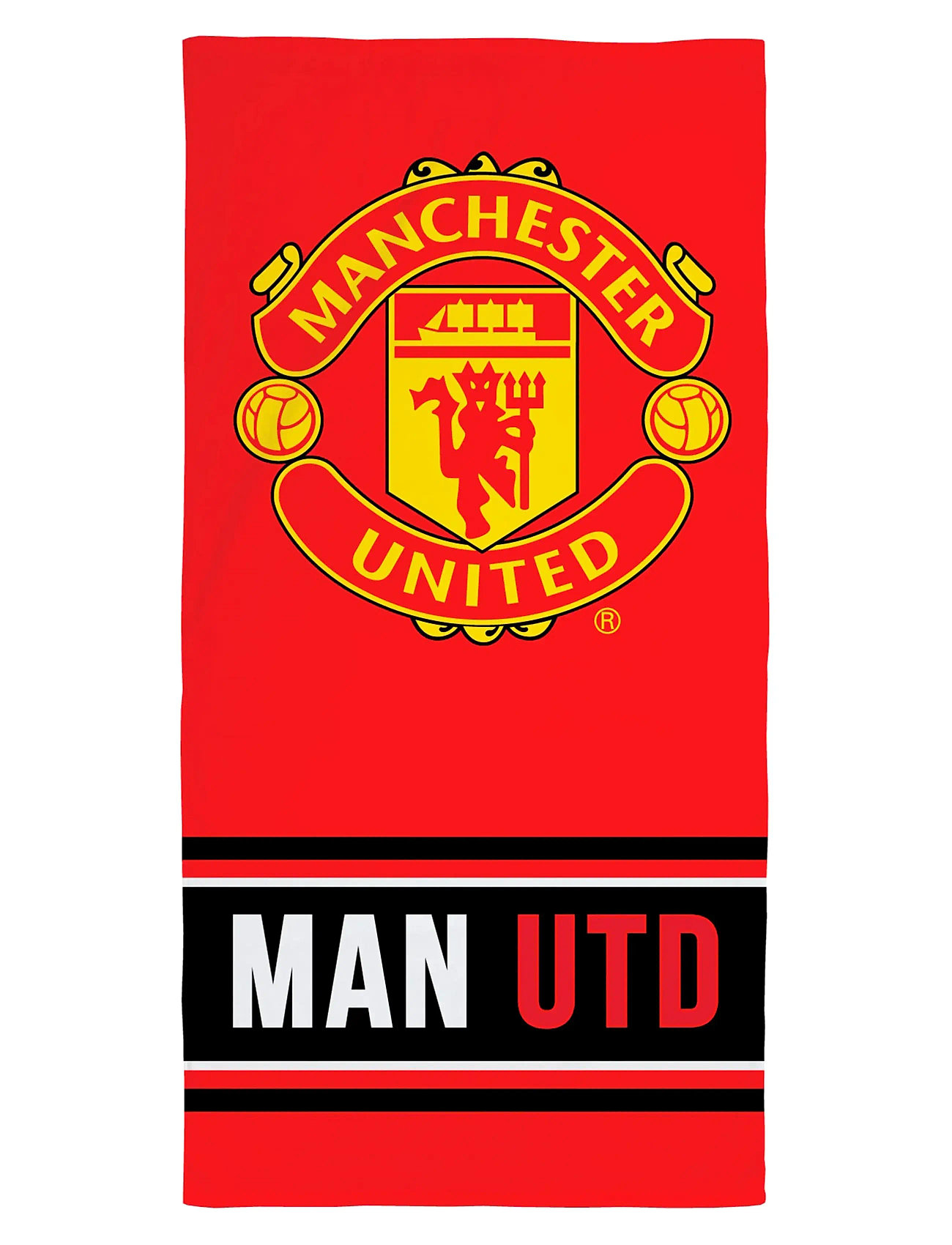 Fodbold Manchester United 001 Towel - 75X150cm, 75X150 cm, Red, Håndklæder & Badehåndklæder > Strandhåndklæder, Unisex