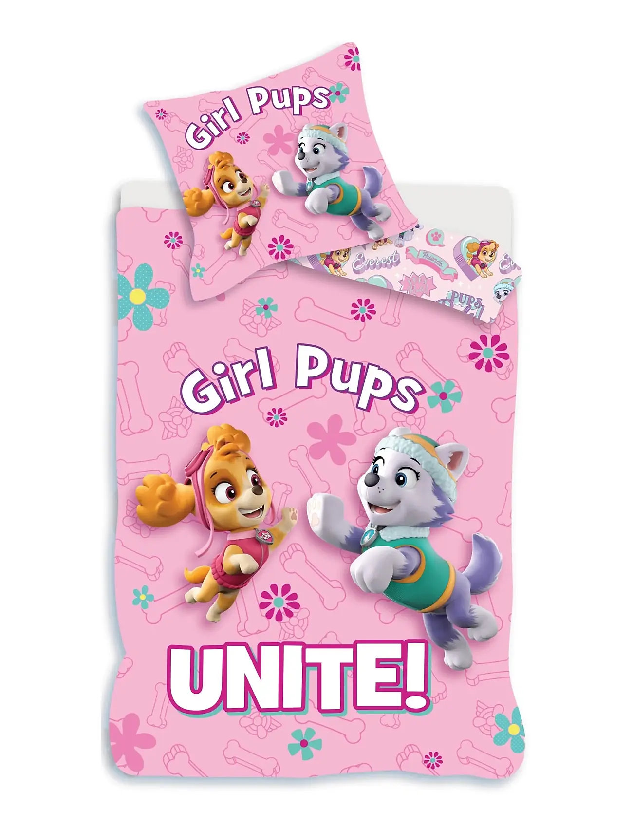 Paw Patrol Bed Linen Junior Paw Patrol 1090 - 100X140, 40X45 cm, 100X140.40X45 cm, Pink, Søvntid > Sengesæt, Børn
