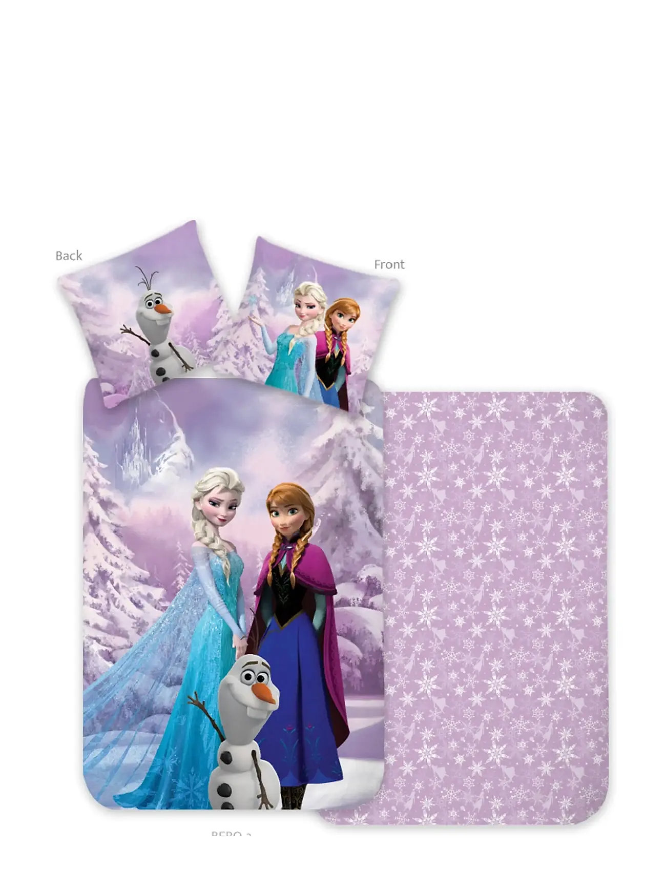 Frost Bed Linen Junior Frozen 42 - 100X140, 40X45 cm, 100X140.40X45 cm, Purple, Søvntid > Sengesæt, Børn