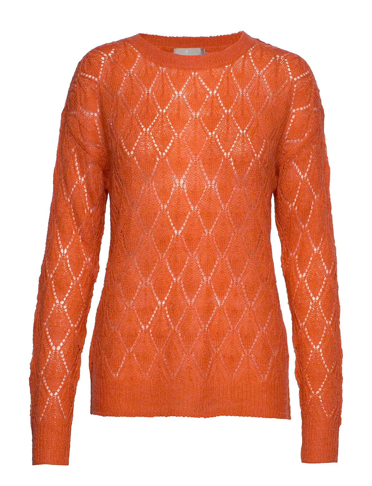 Brandtex Pullover-Knit Light Stickad Tröja Orange [Color: AMBER ][Sex: Women ][Sizes: L,XXL ]