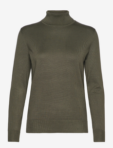 Khaki green Turtlenecks for women 