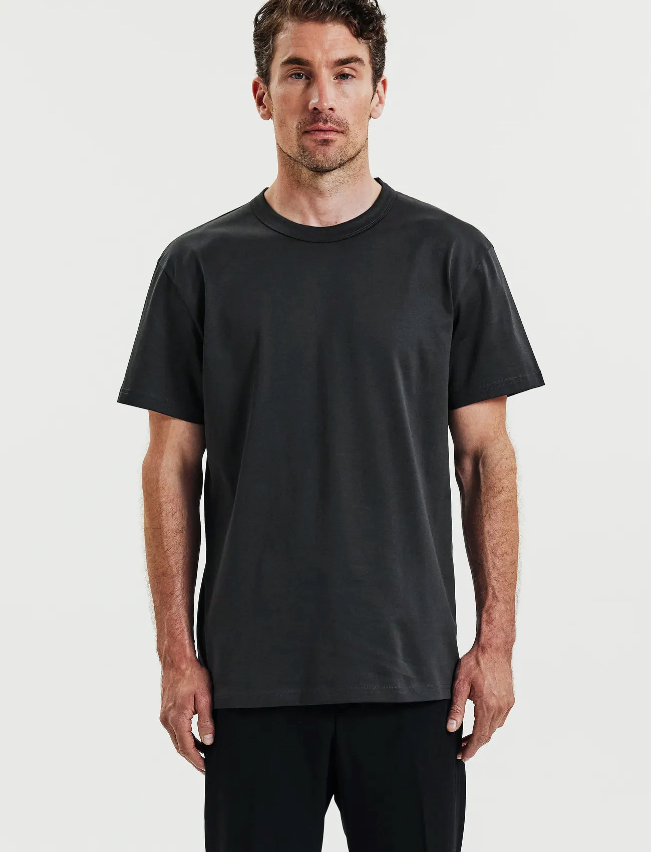 Bread & Boxers Crew Neck Pima, S, Brown, T-Shirts > Kortærmede, Herre