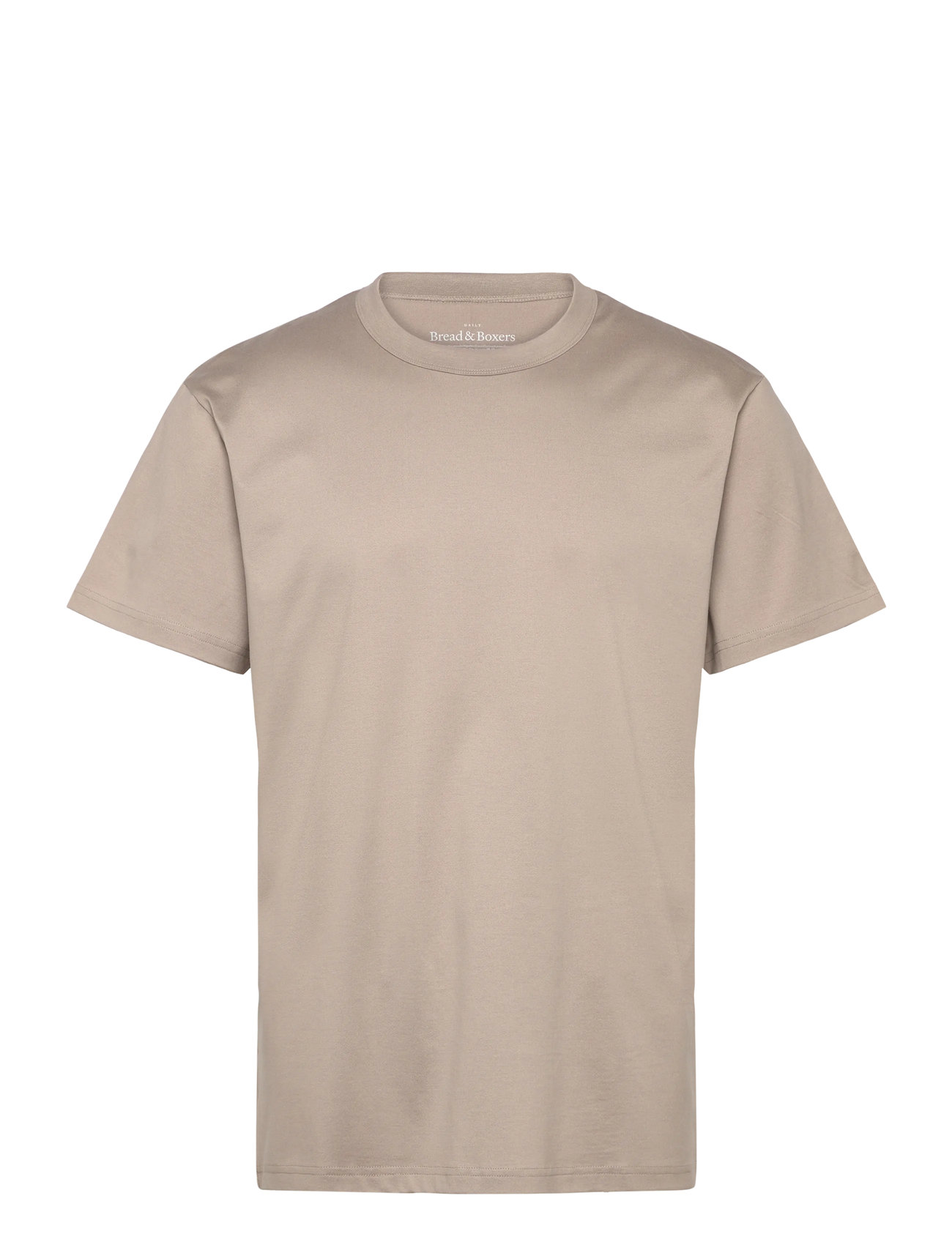 Bread & Boxers Crew Neck Pima, S, Beige, T-Shirts > Kortærmede, Herre