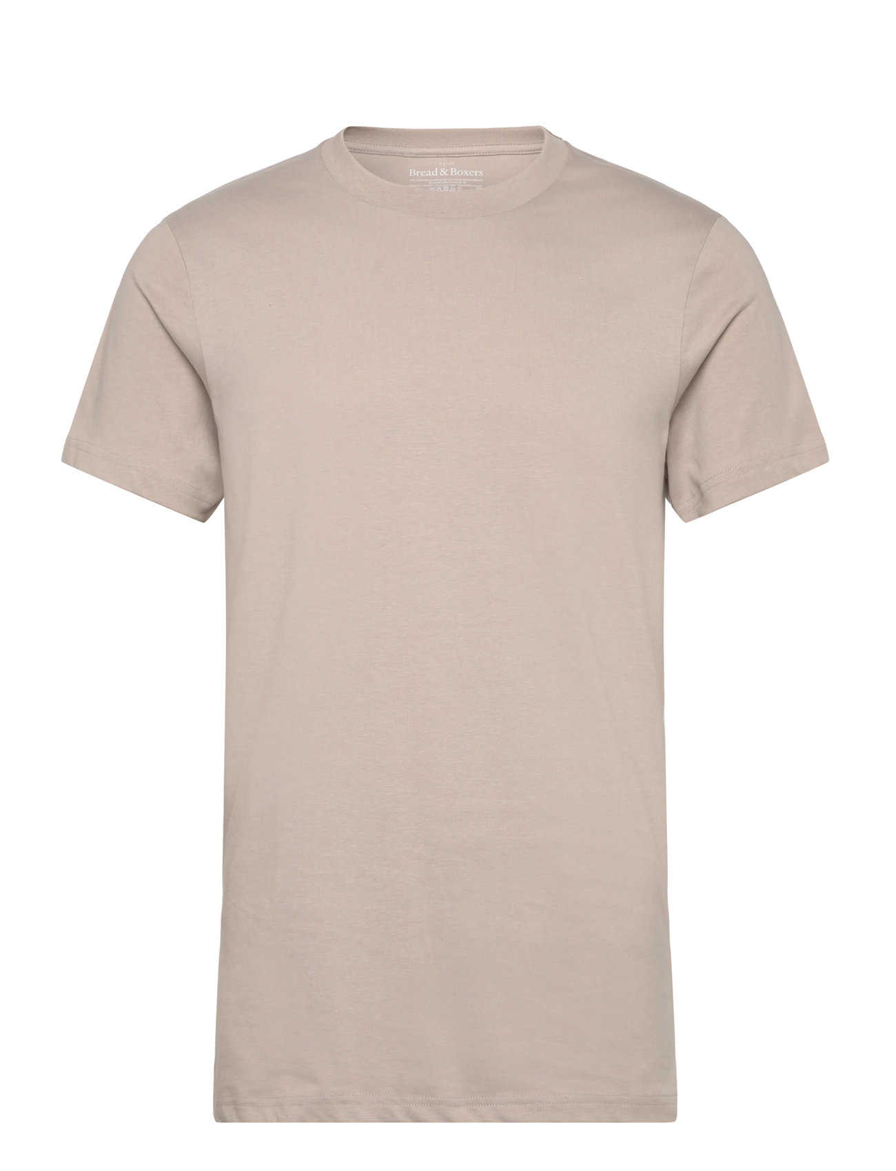 Bread & Boxers Crew-Neck Cotton, S, Beige, T-Shirts > Kortærmede, Herre