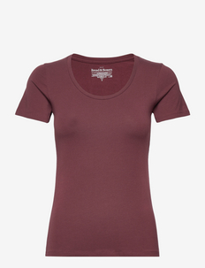 T-shirt cotton stretch - t-shirts - burgundy