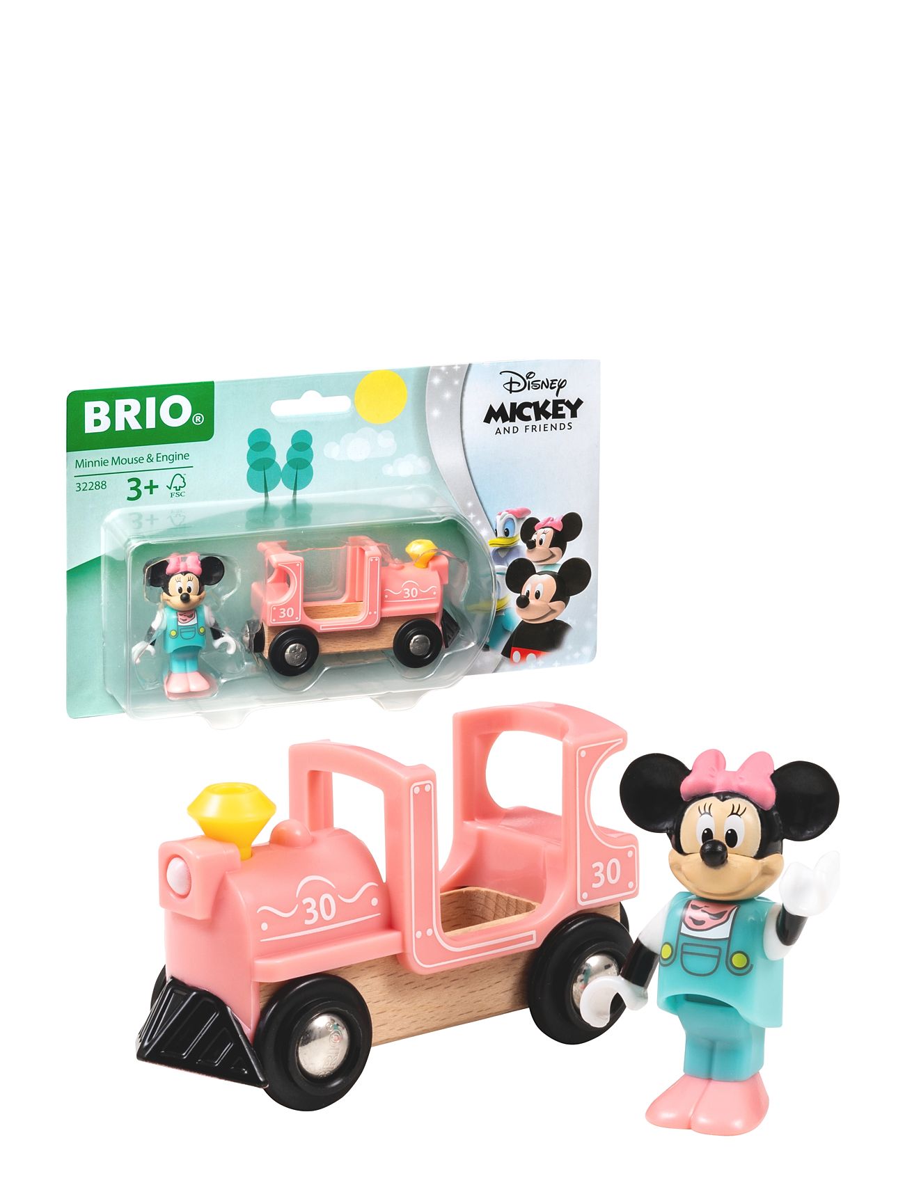 Brio 32288 Minnie Mouse Og Lokomotiv Toys Toy Cars & Vehicles Toy Vehicles Trains Multi/patterned BRIO