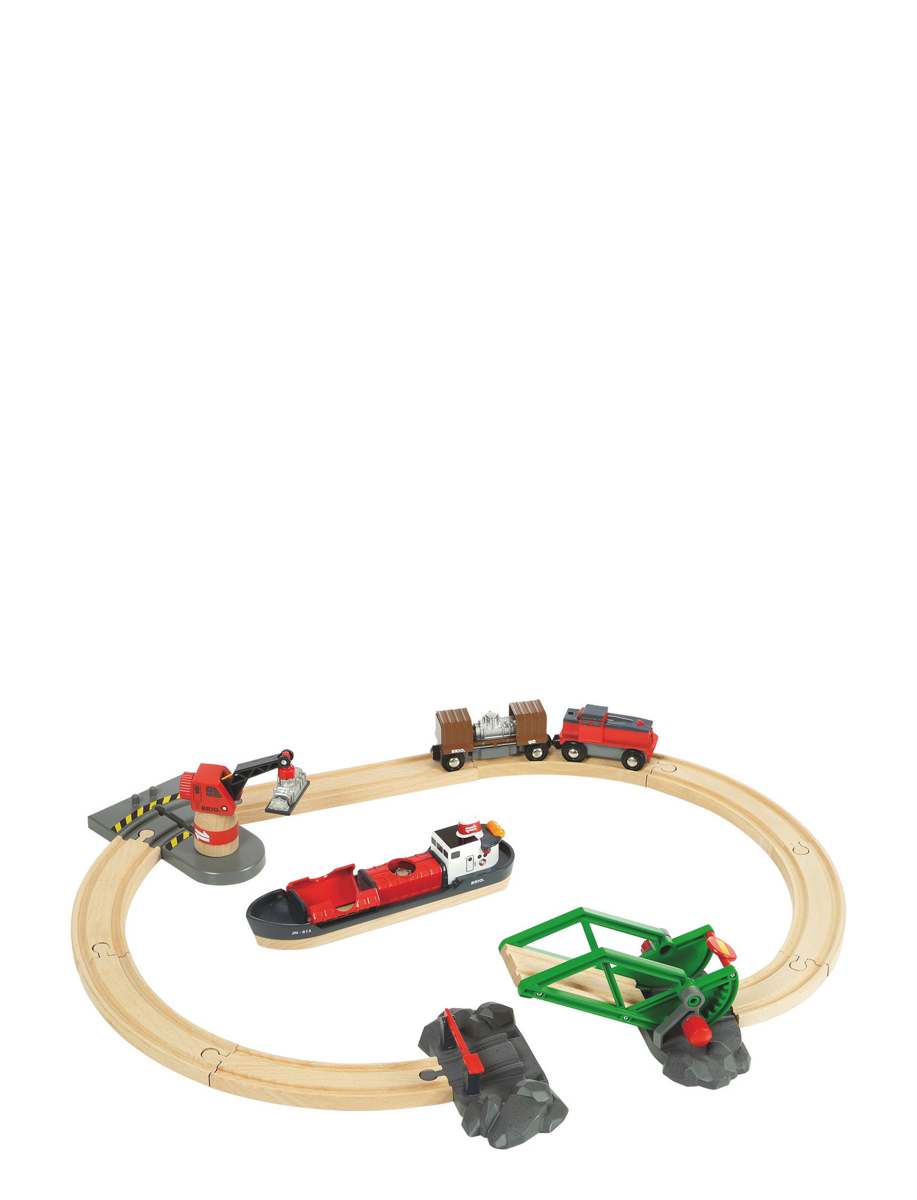 Brio 33061 Togbane, Havnesæt Toys Toy Cars & Vehicles Toy Vehicles Boats Multi/patterned BRIO
