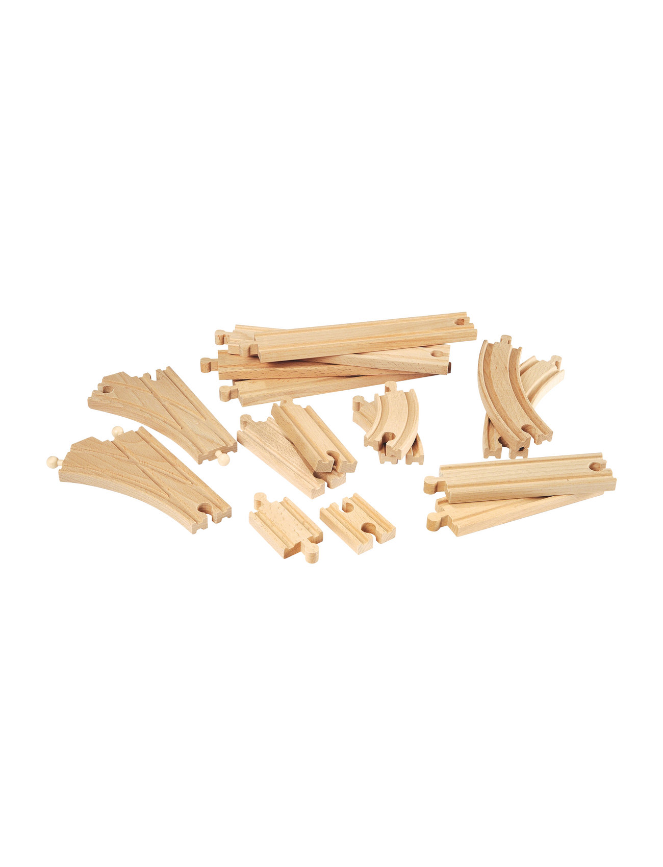 Brio 33402 Skinnesæt, 16 Dele Toys Toy Cars & Vehicles Toy Vehicles Train Accessories Beige BRIO