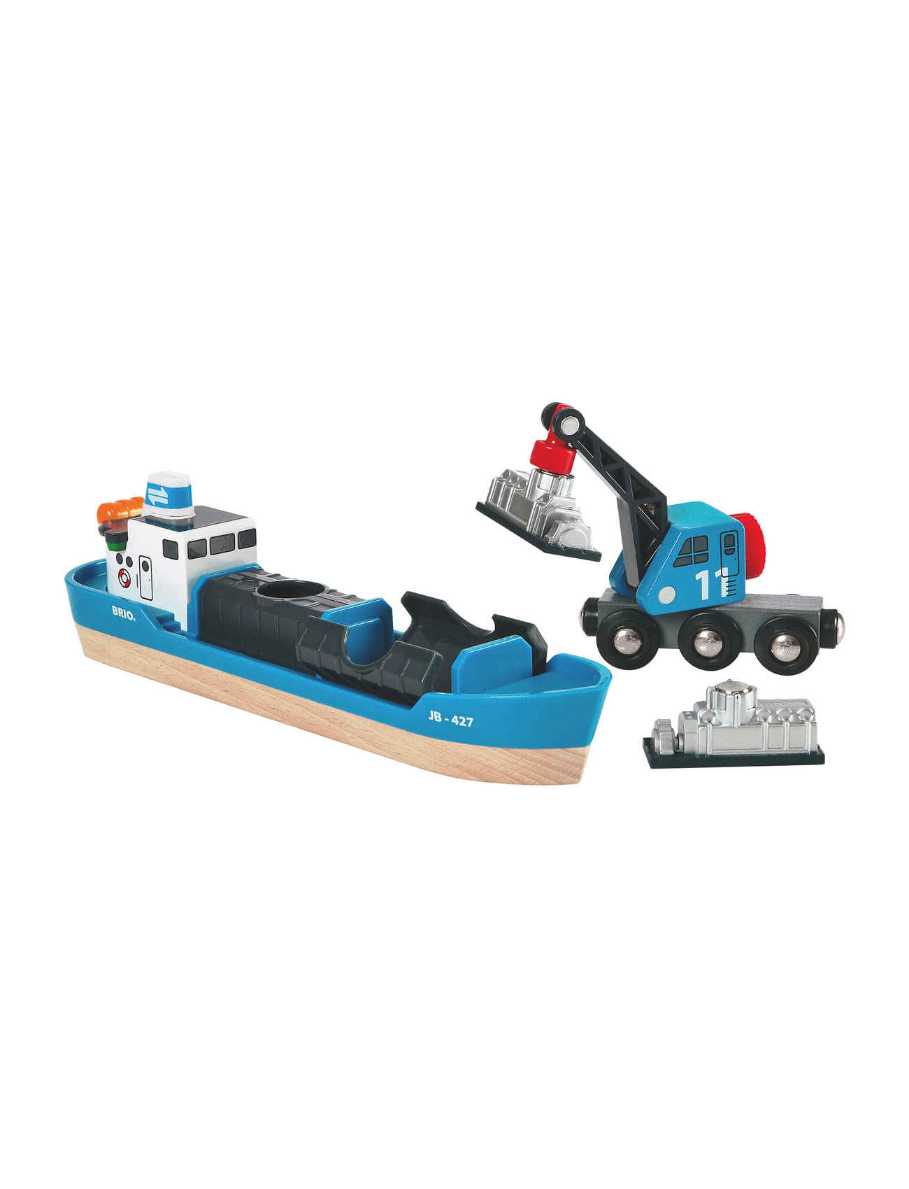 Brio 33534 Containerskib Toys Toy Cars & Vehicles Toy Vehicles Boats Multi/patterned BRIO