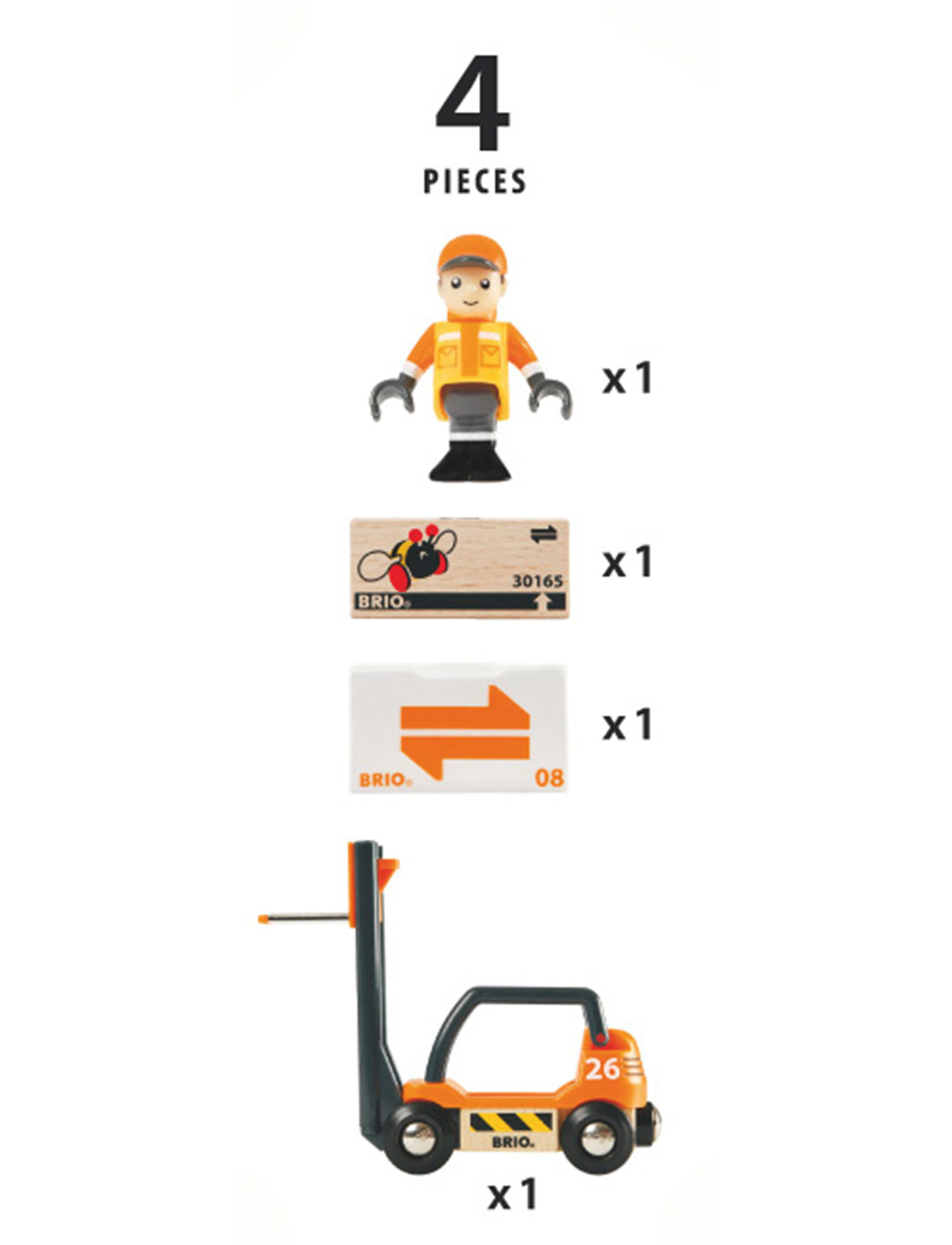 BRIO Brio 33573 Gaffeltruck, One Size, Multi/patterned, Legetøjskøretøjer > Byggebiler, Børn