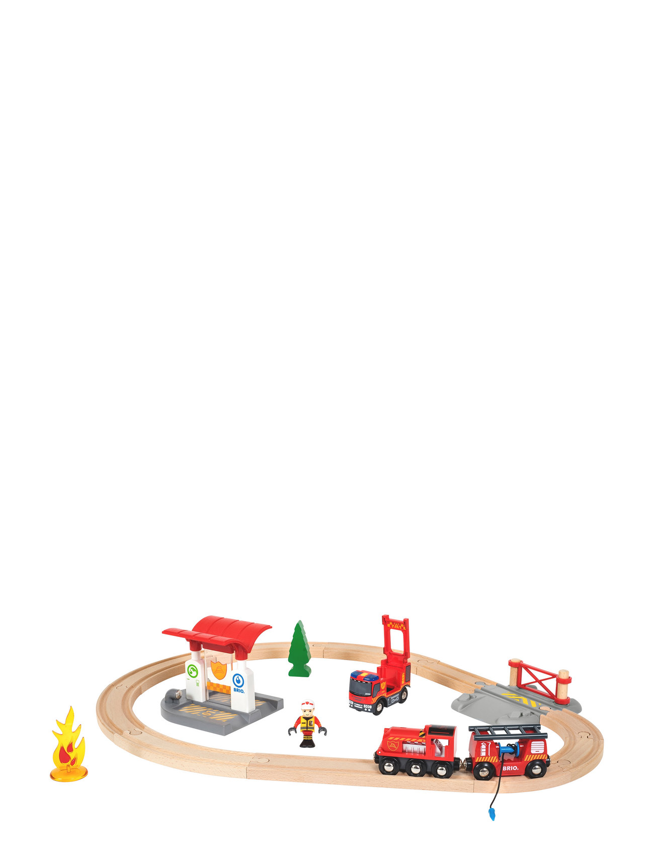 Brio 33815 Togsæt Med Brandmandstema Toys Toy Cars & Vehicles Toy Vehicles Trains Multi/patterned BRIO