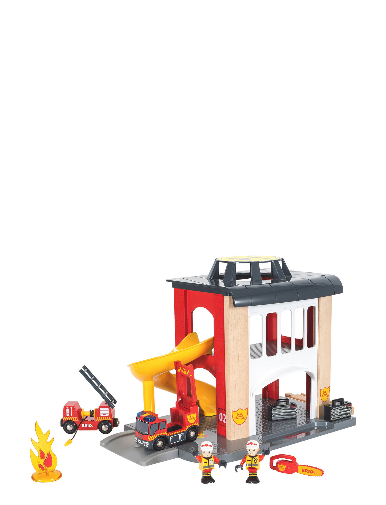 Brio 33833 Brandstation Toys Toy Cars & Vehicles Toy Cars Fire Trucks Multi/patterned BRIO