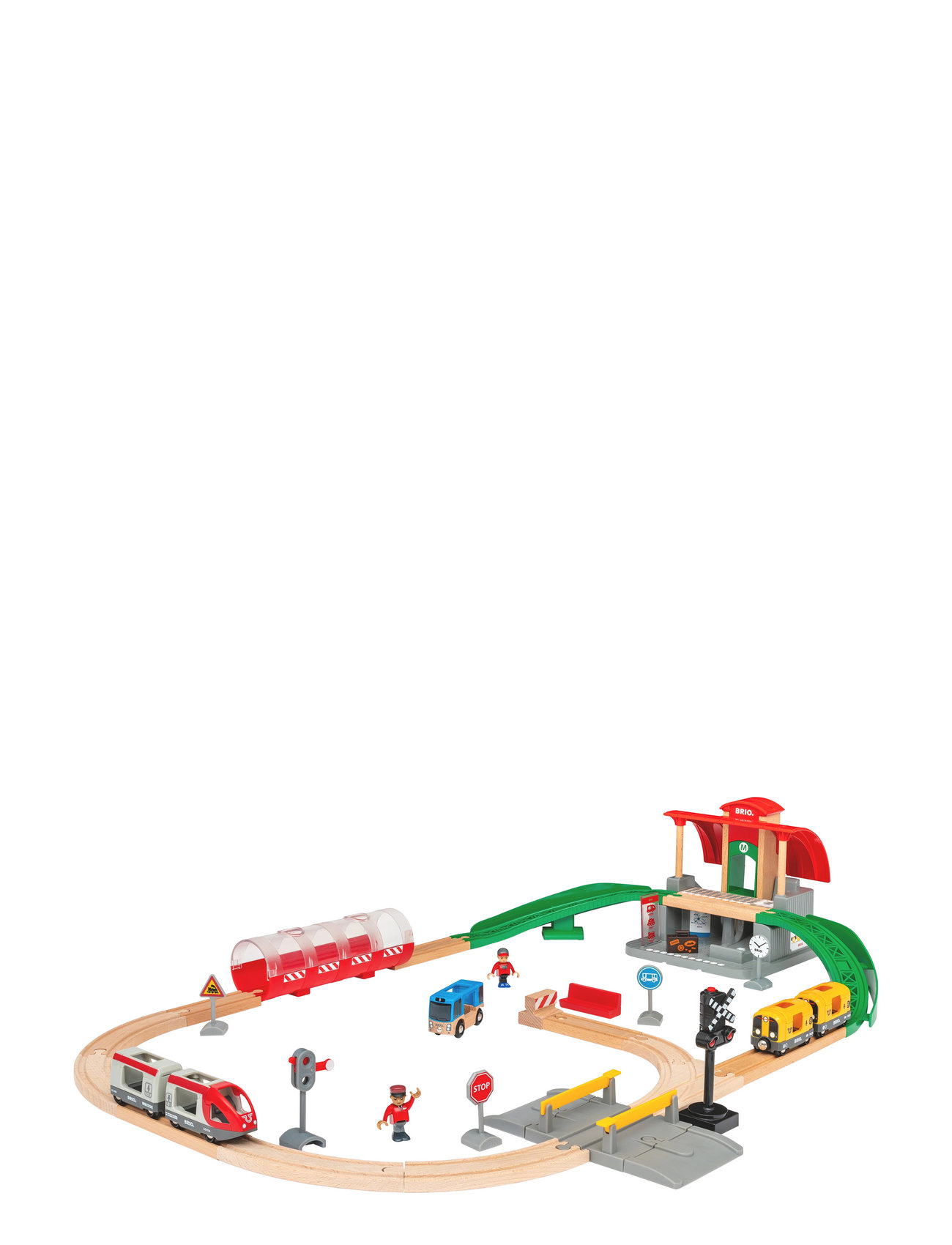 Brio 33989 Centralstation Sæt Toys Toy Cars & Vehicles Toy Vehicles Train Accessories Multi/patterned BRIO