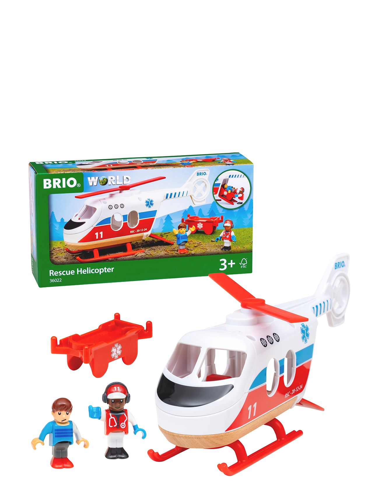 Brio 36022 Redningshelikopter Toys Toy Cars & Vehicles Toy Vehicles Planes Multi/patterned BRIO