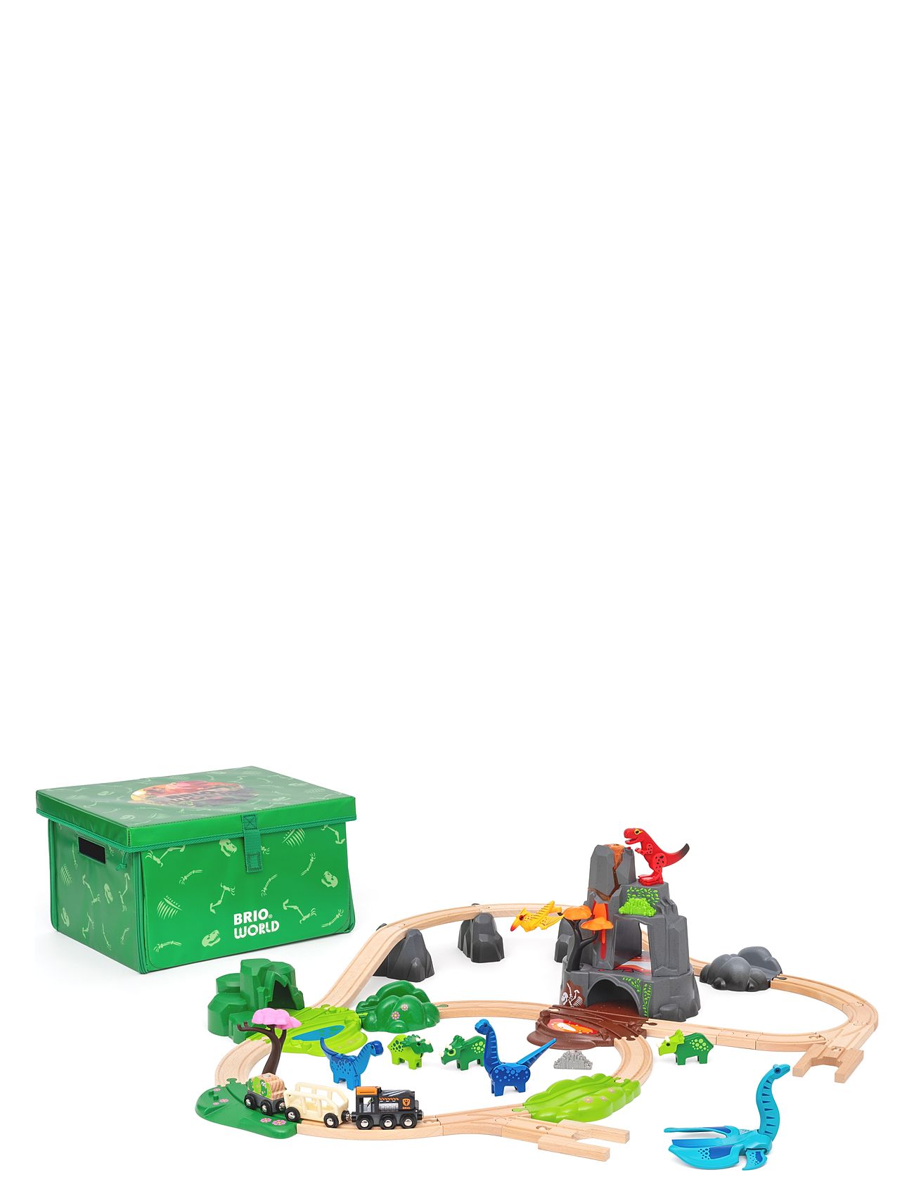 Dinosaur Deluxe Set Toys Toy Cars & Vehicles Toy Vehicles Train Accessories Multi/patterned BRIO