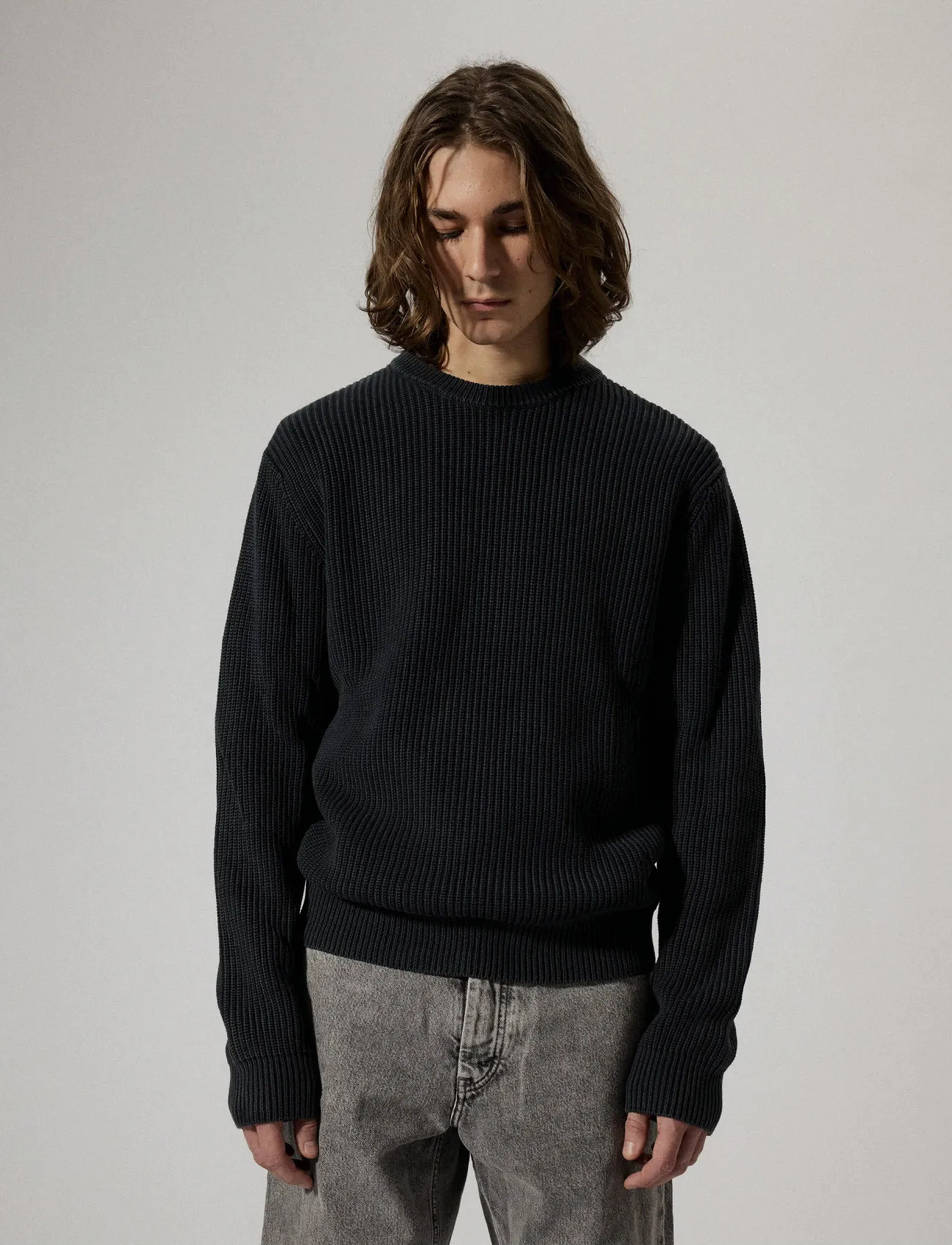 Brixtol Textiles Dorper, L, Navy, Strik > Runde Halse, Herre