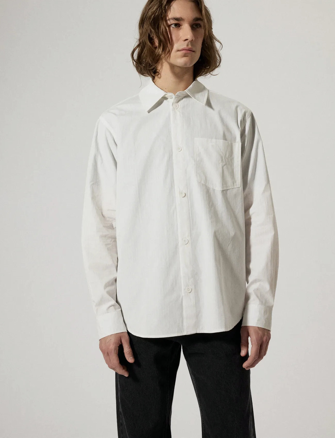 Brixtol Textiles Lawrence, L, Cream, Shirts > Striped Shirts, Herre