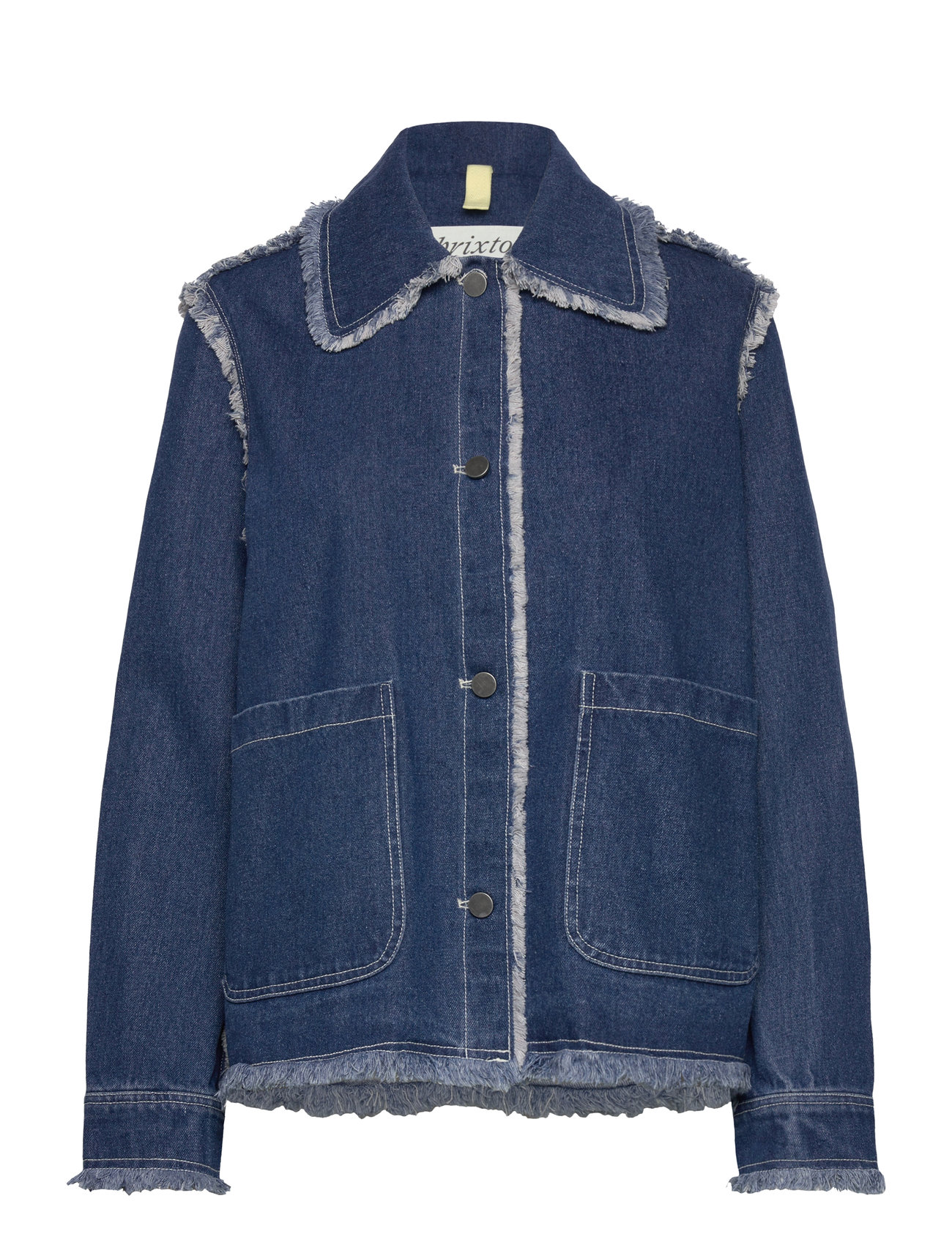 Sissel Distressed Light Taupe Dongerijakke Denimjakke Blue Brixtol Textiles