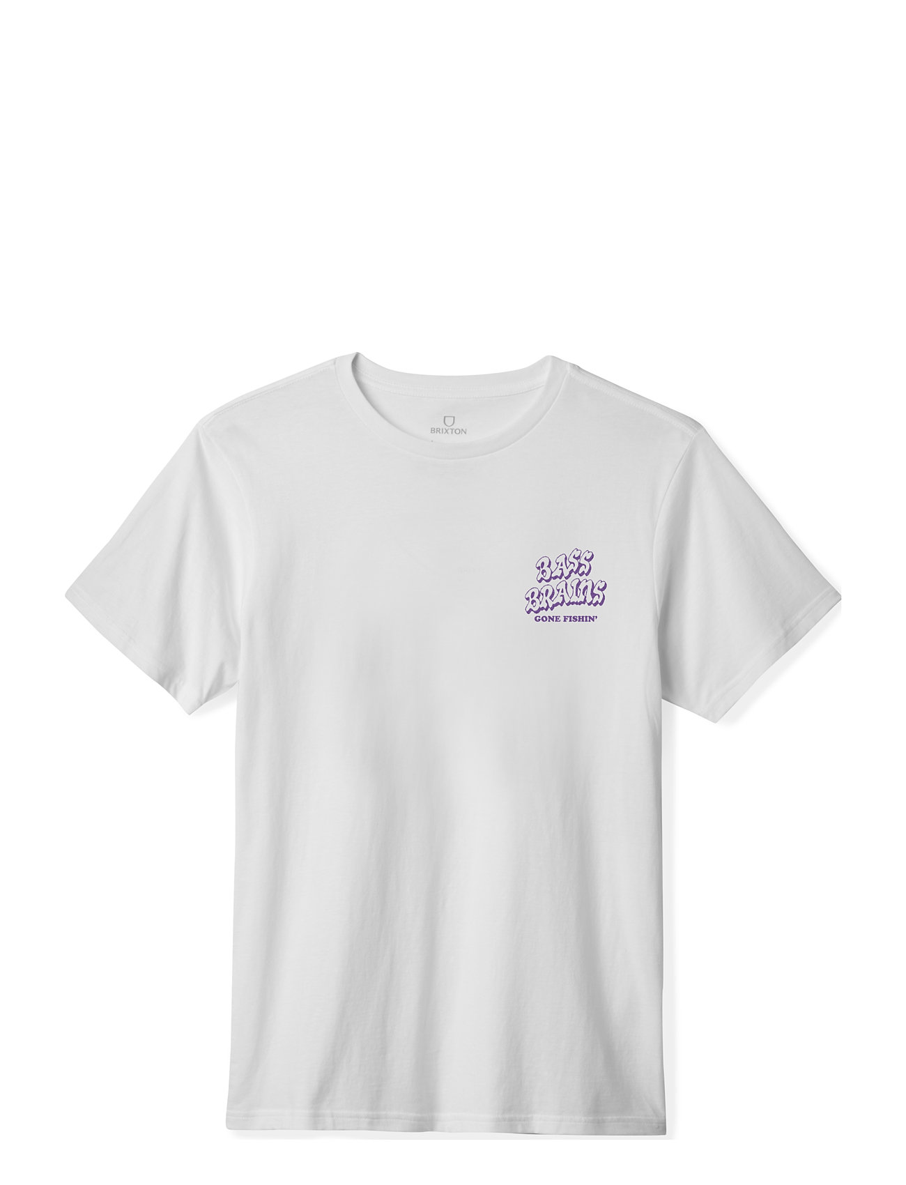 Brixton Bass Brains Gf S/S Stt, XXL, White, T-Shirts > Kortærmede, Herre