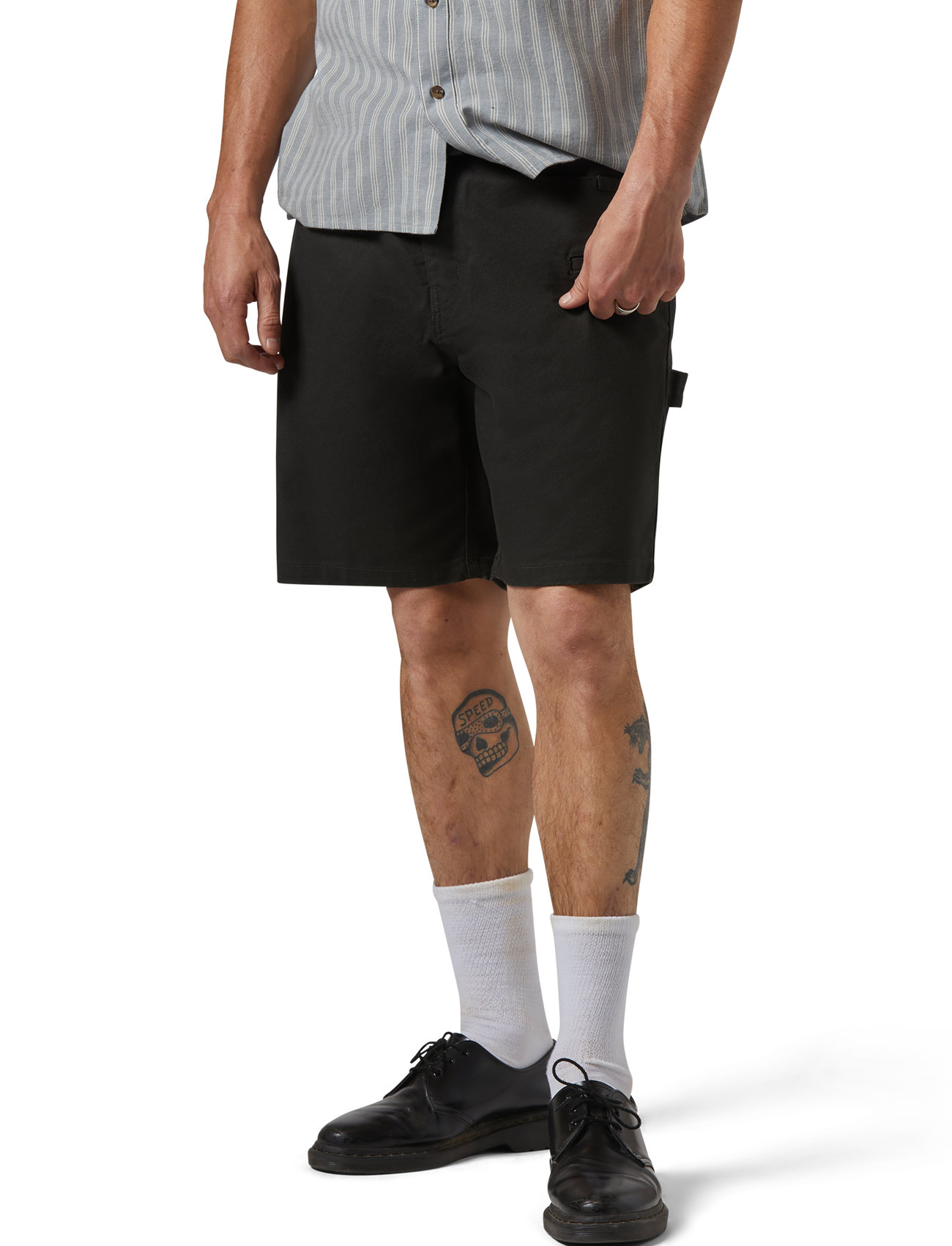 Brixton Builders Carpenter Baggy Short, 31 x 11.75, Black, Shorts > Cargo Shorts, Herre