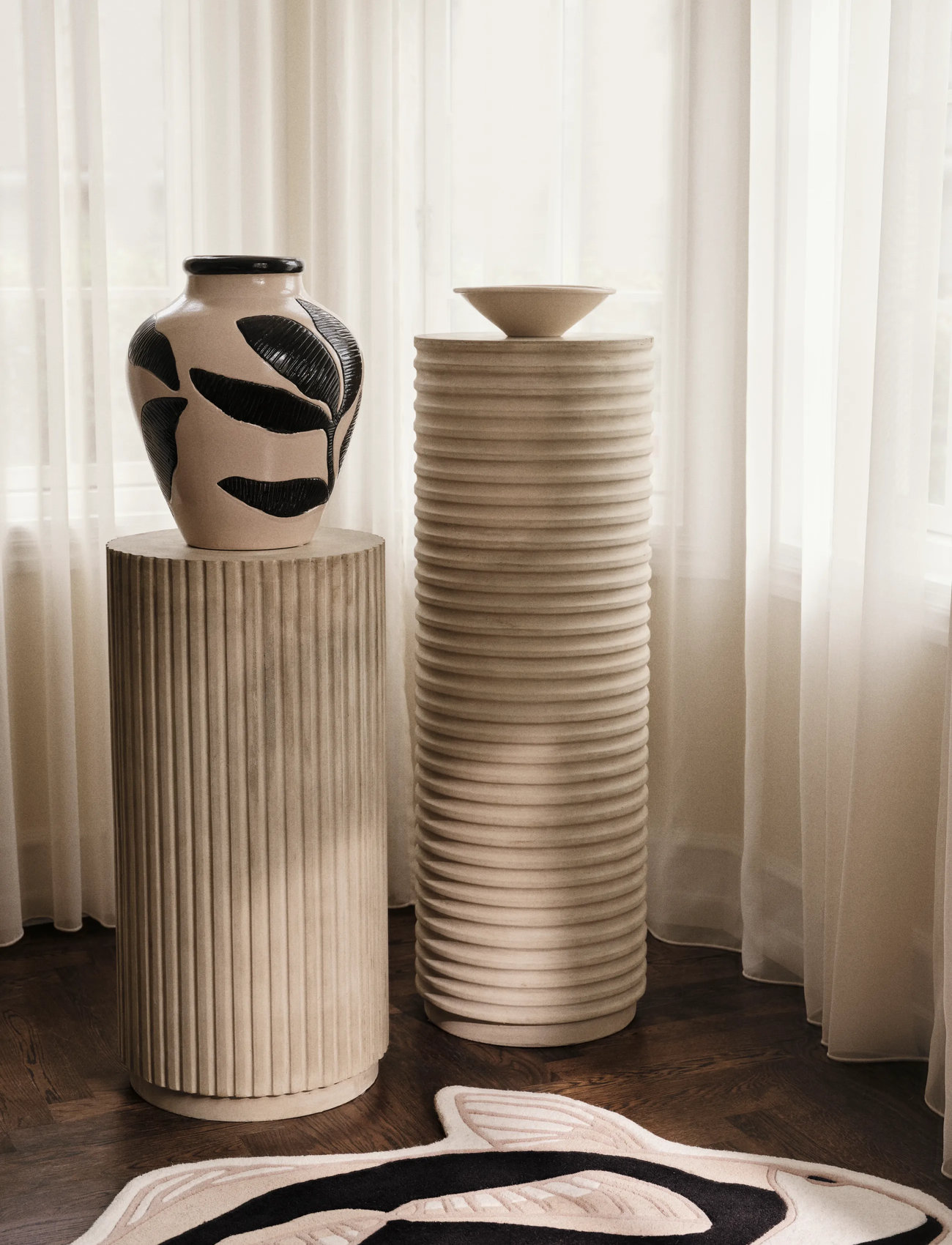 Broste Copenhagen Herbert Vase, H 40 cm, Cream, Vases > Other Vases, Unisex