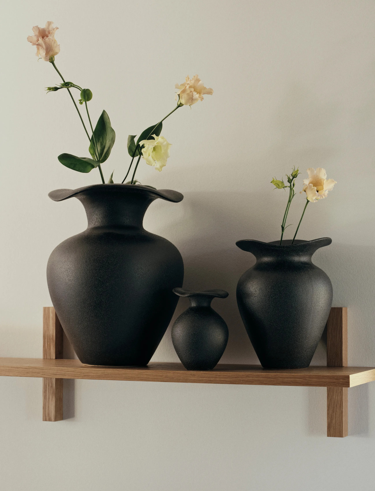 Broste Copenhagen Florentina Vase Xs, H 14 cm, Black, Vases > Other Vases, Unisex