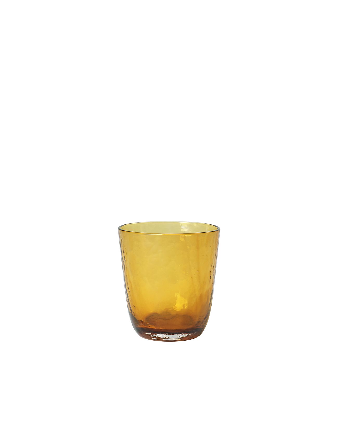 Drikkeglas 'Hammered' Home Tableware Glass Drinking Glass Yellow Broste Copenhagen