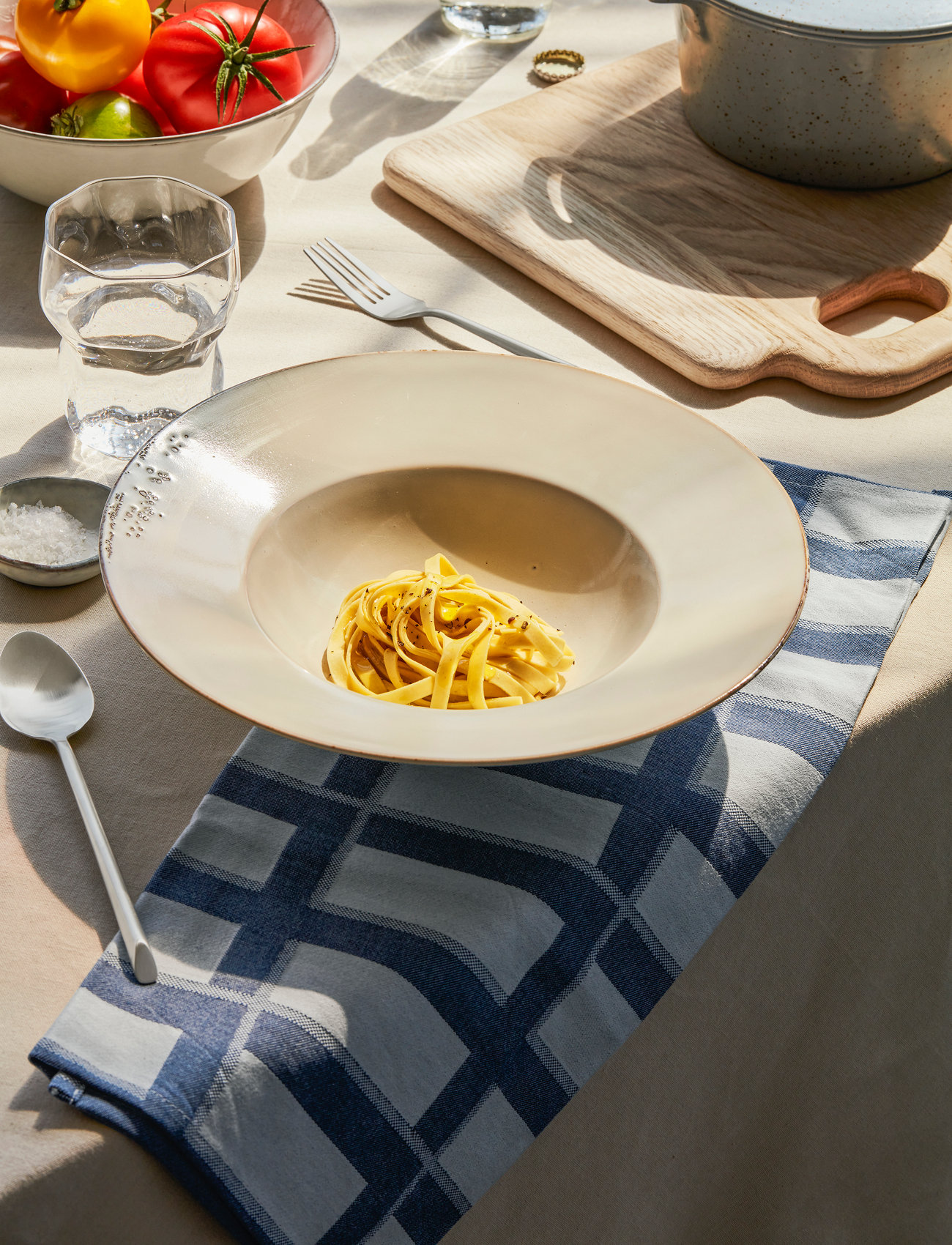 Broste Copenhagen Dyb Pasta Tallerk.'nordic Sand, One Size, Grey, Tallerkener > Pastatallerkener, Unisex