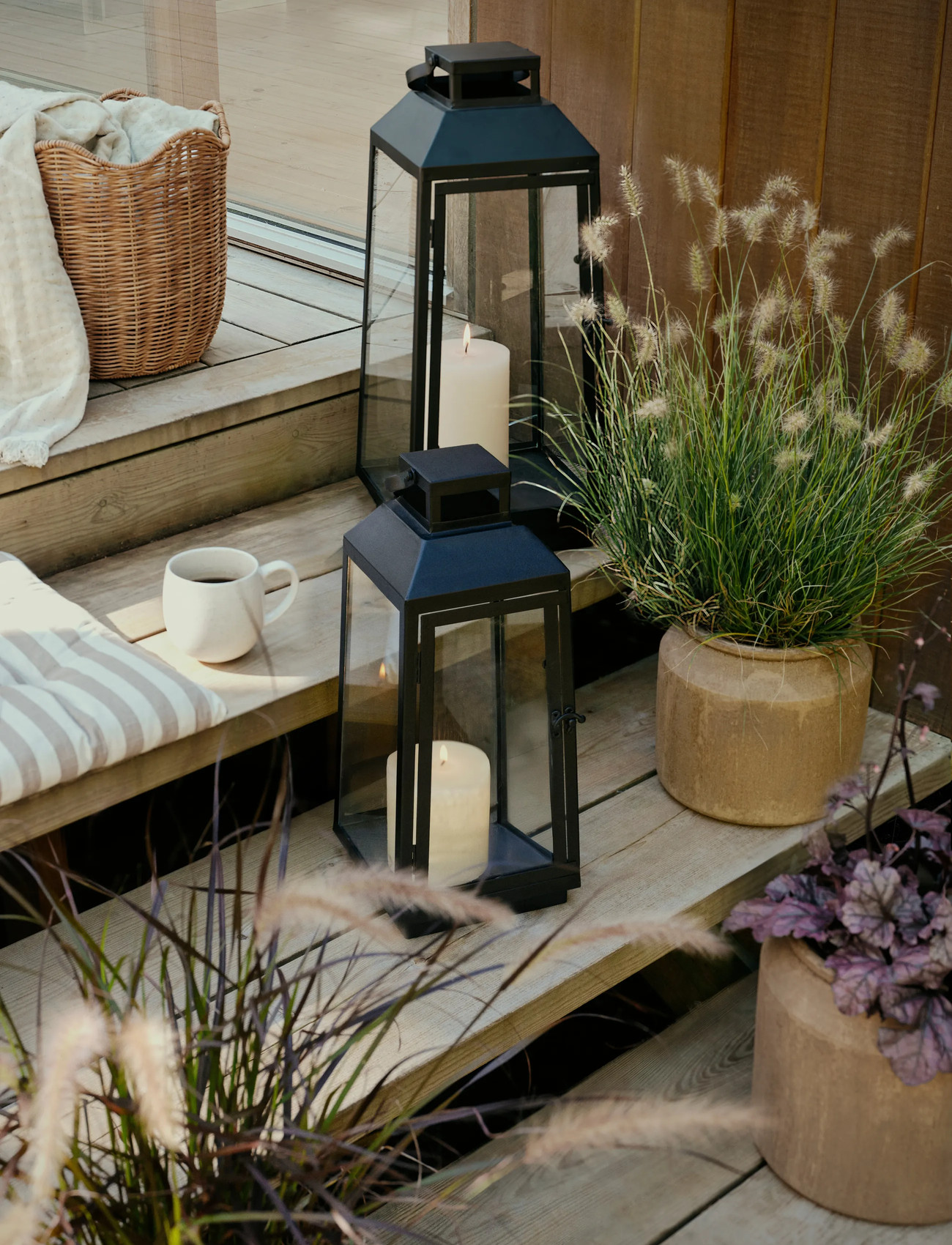 Broste Copenhagen Lou Lantern, H 55 cm, Black, Udendørs Belysning > Lanterner, Unisex