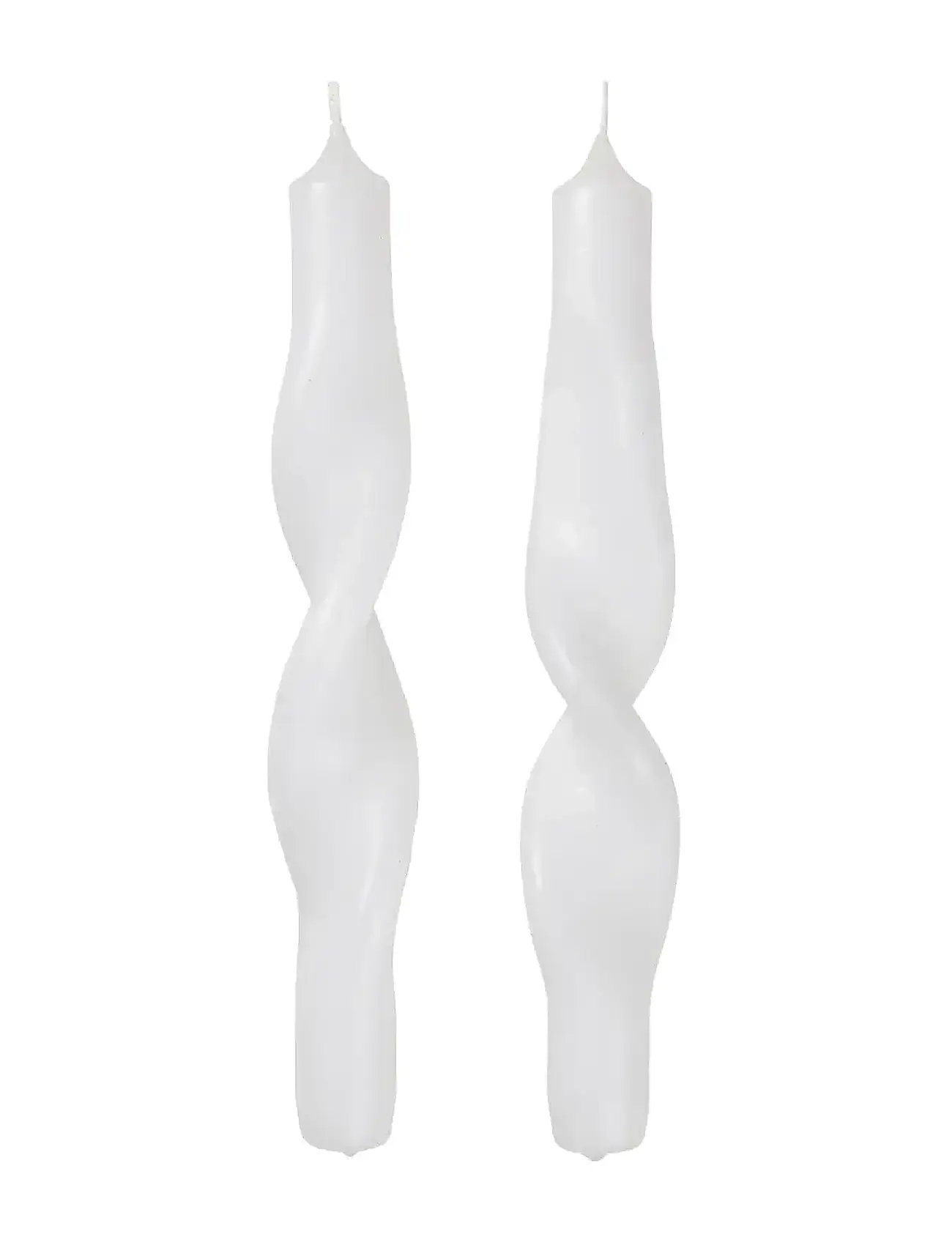 Broste Copenhagen Twist Taper Candle, H:23 cm, White, Stearinlys > Søjlelys, Unisex
