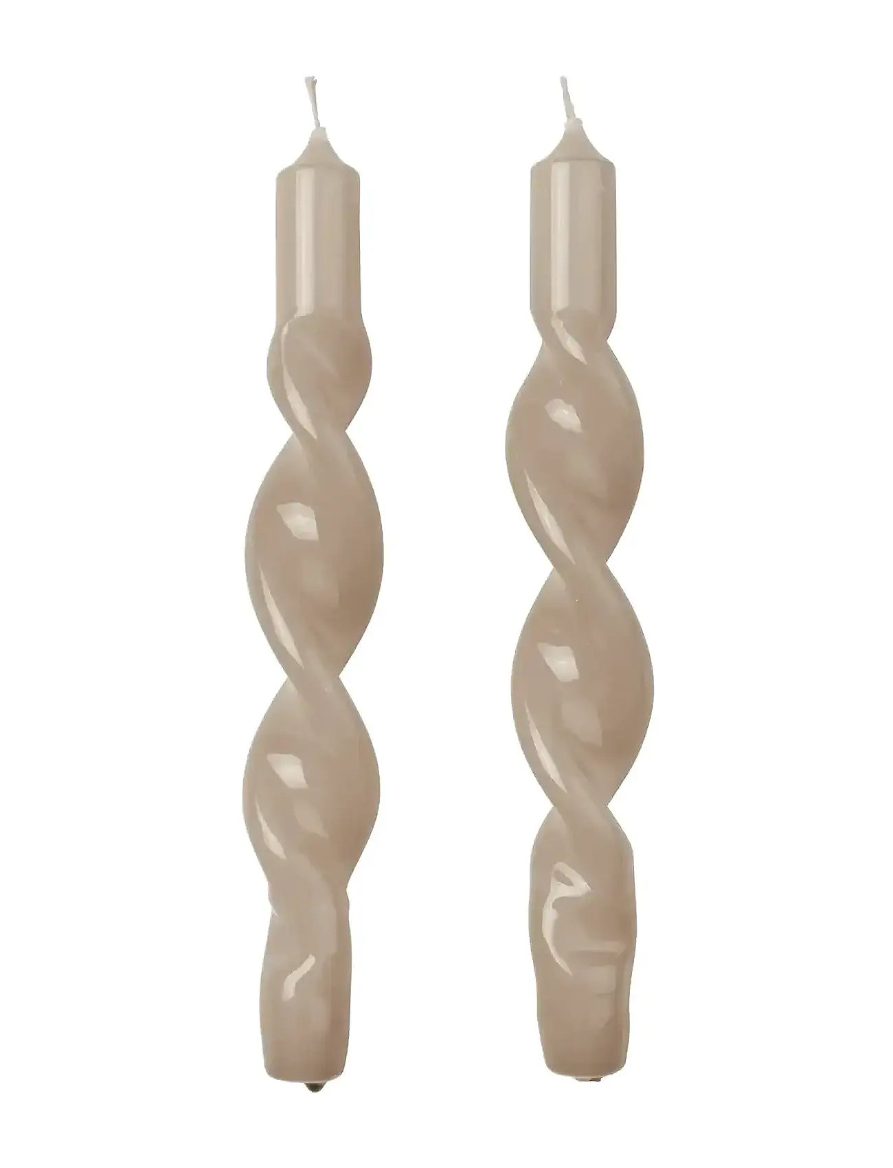 BROSTE COPENHAGEN Twist Taper Candle Grau - H:23CM - Unisex