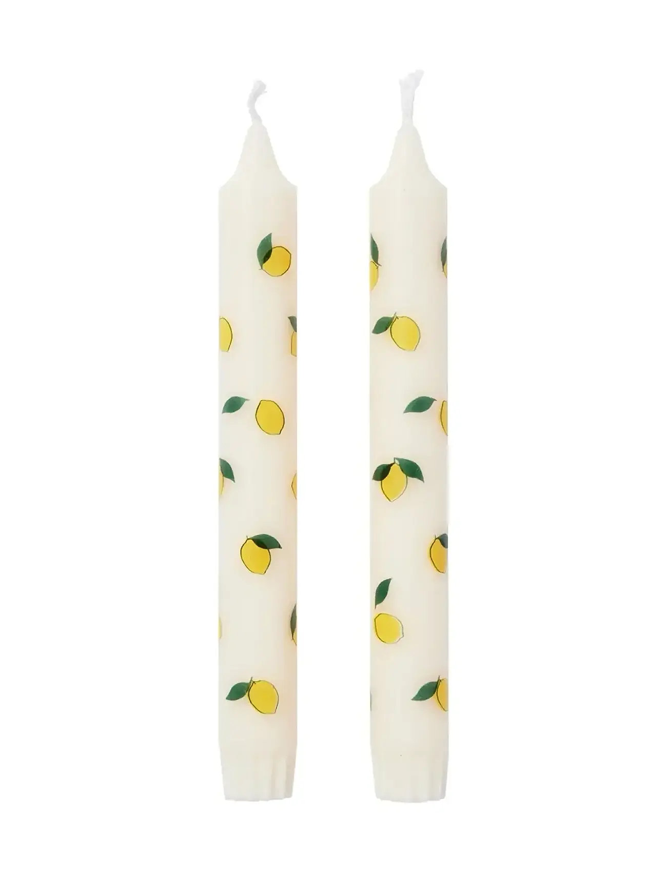 Broste Copenhagen Lemon Taper Candle, H19 cm, Cream, Lysestager & Lanterner > Lysestager, Unisex