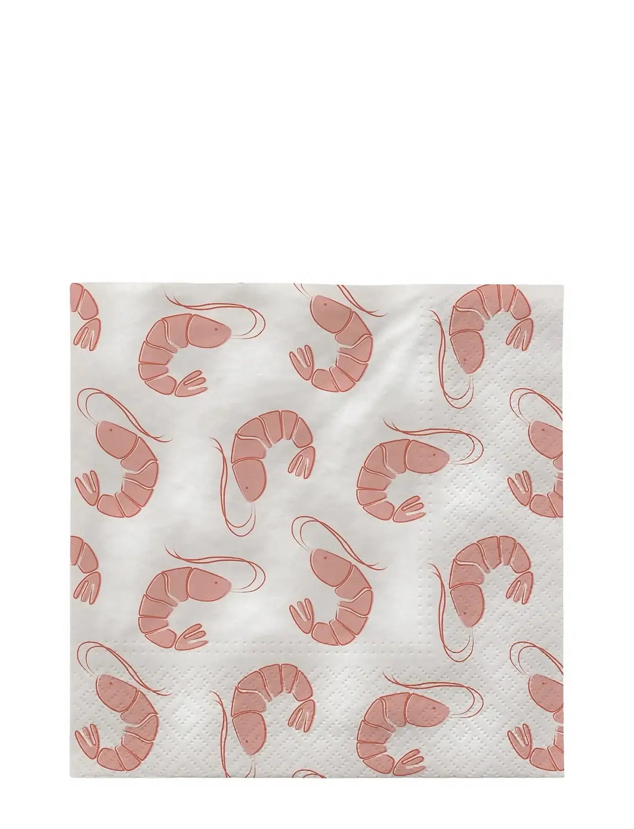 Broste Copenhagen Shrimp Paper Napkin, L 33 cm, White, Servietter > Papirservietter, Unisex