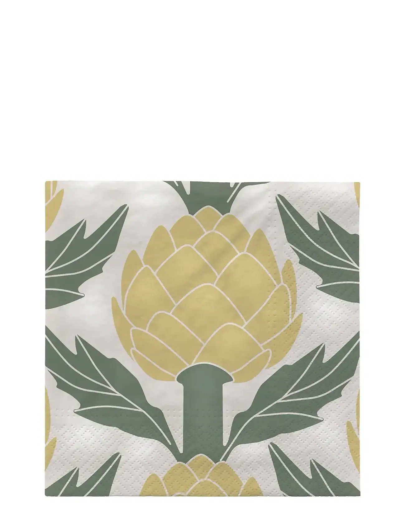 Broste Copenhagen Artichoke Paper Napkin, L 33 cm, Multi/patterned, Servietter > Papirservietter, Unisex