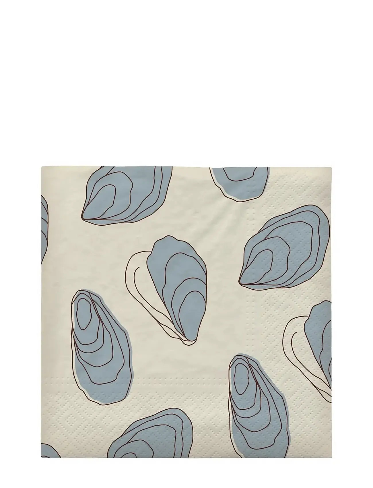 Broste Copenhagen Oyster Paper Napkin, L 33 cm, Multi/patterned, Servietter > Papirservietter, Unisex