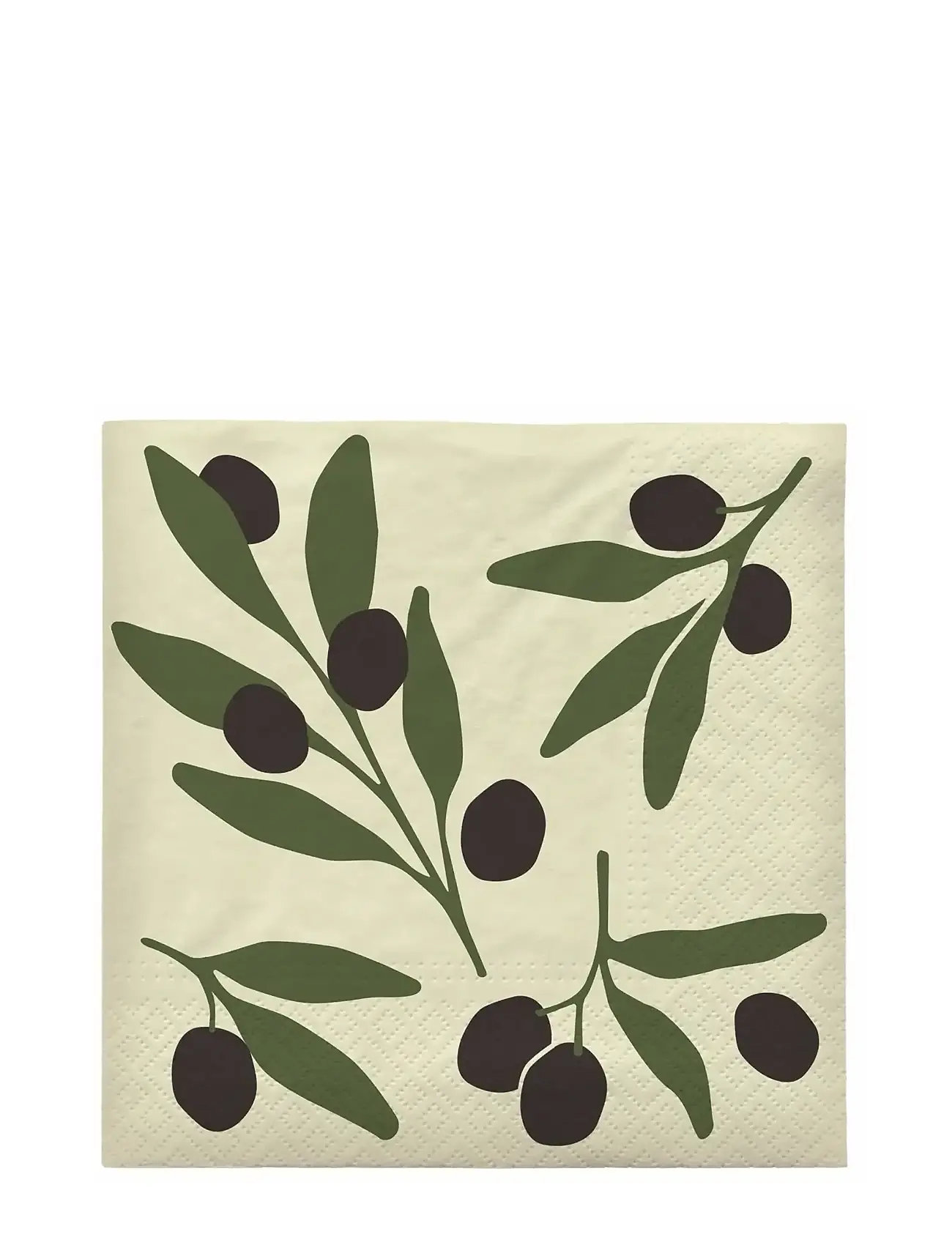 Broste Copenhagen Olive Paper Napkin, L 33 cm, Khaki green, Servietter > Papirservietter, Unisex