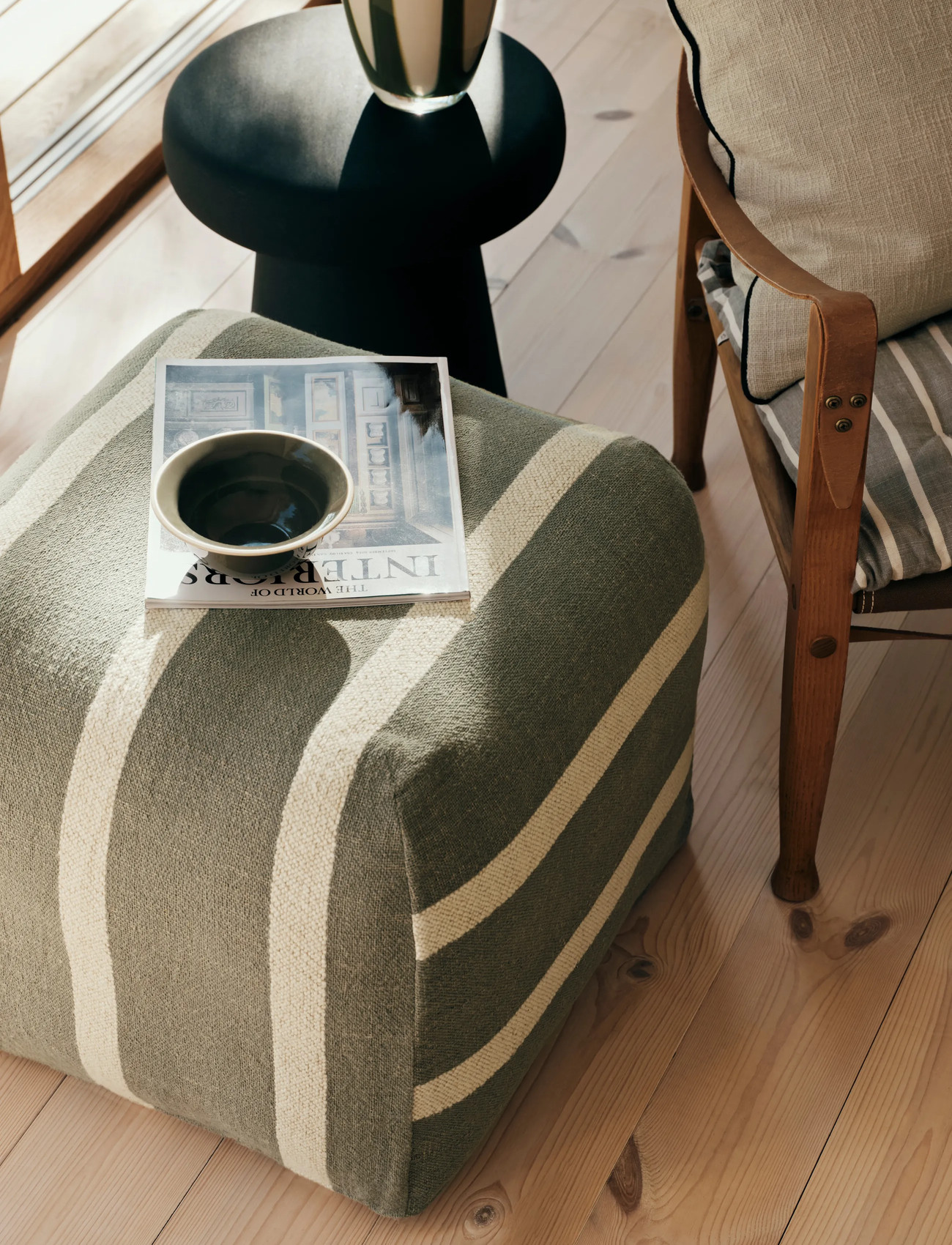 Broste Copenhagen Sigrid Pouf, H 38 cm, Multi/patterned, Møbler > Puffer, Unisex