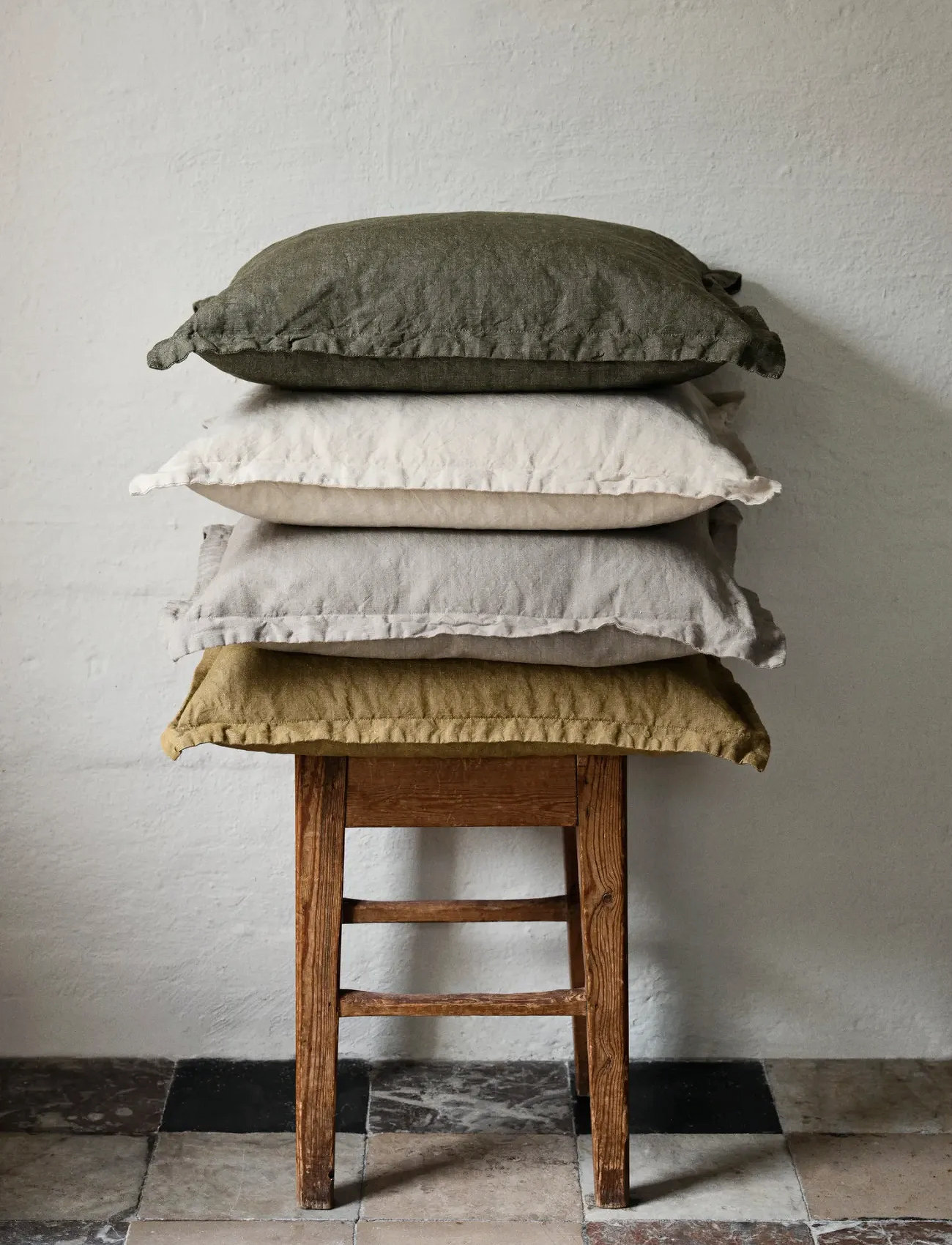 Broste Copenhagen Linn Pudebetræk, 60X60 cm, Green, Puder & Tæpper > Pudebetræk, Unisex