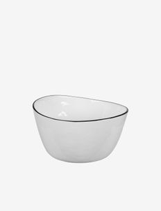Bowl Salt - fruit bowls - white w/black rim