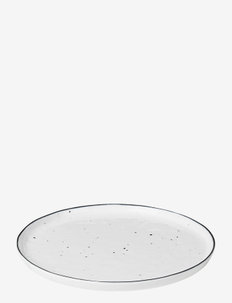 Plate salt - asjetter - white w/black rim+dots