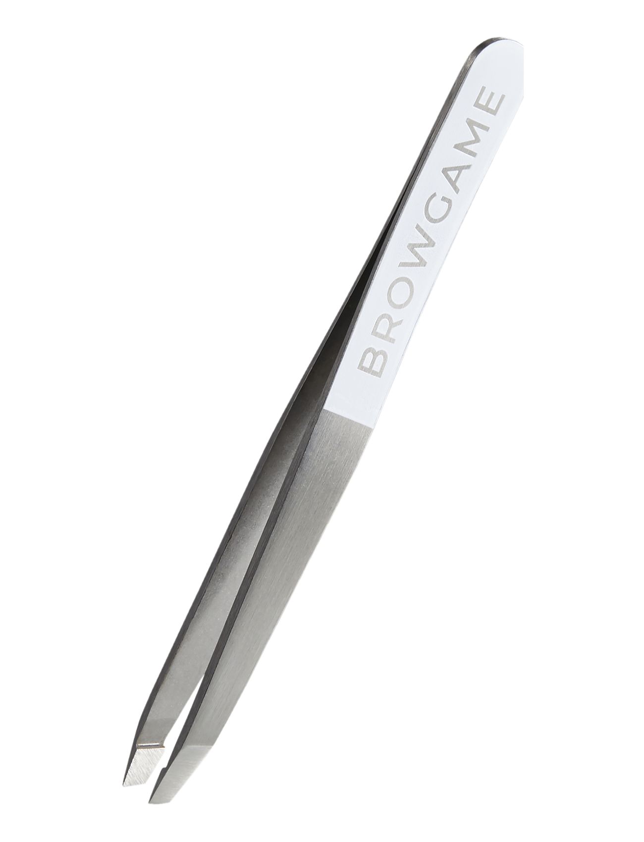 Browgame Cosmetics Original Tweezer Slanted White Vit