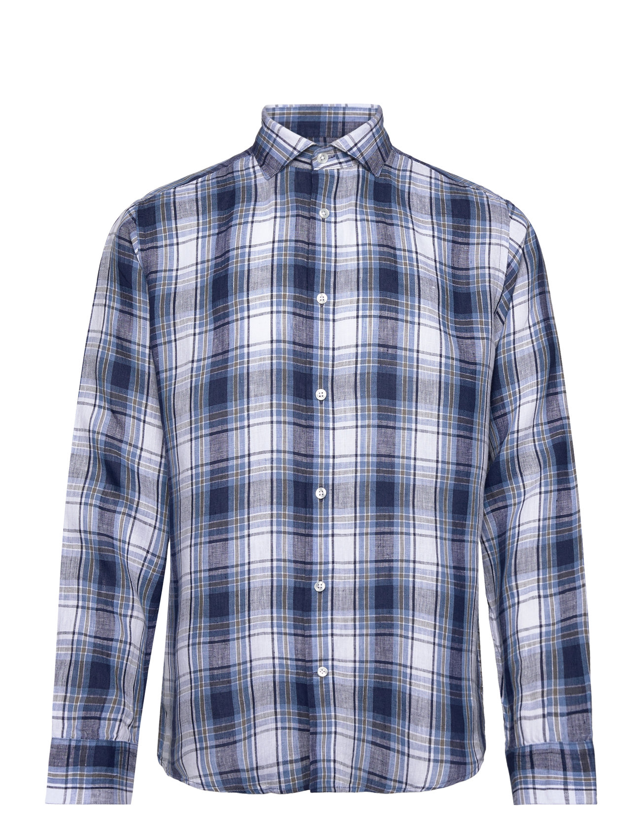 Bs Leganés Casual Modern Fit Shirt Tops Shirts Linen Shirts Blue Bruun & Stengade