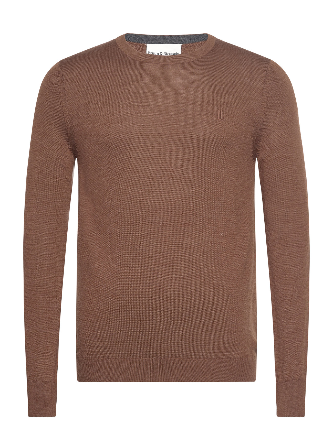 Bs Jupiter Regular Fit Knitwear Tops Knitwear Round Necks Brown Bruun & Stengade