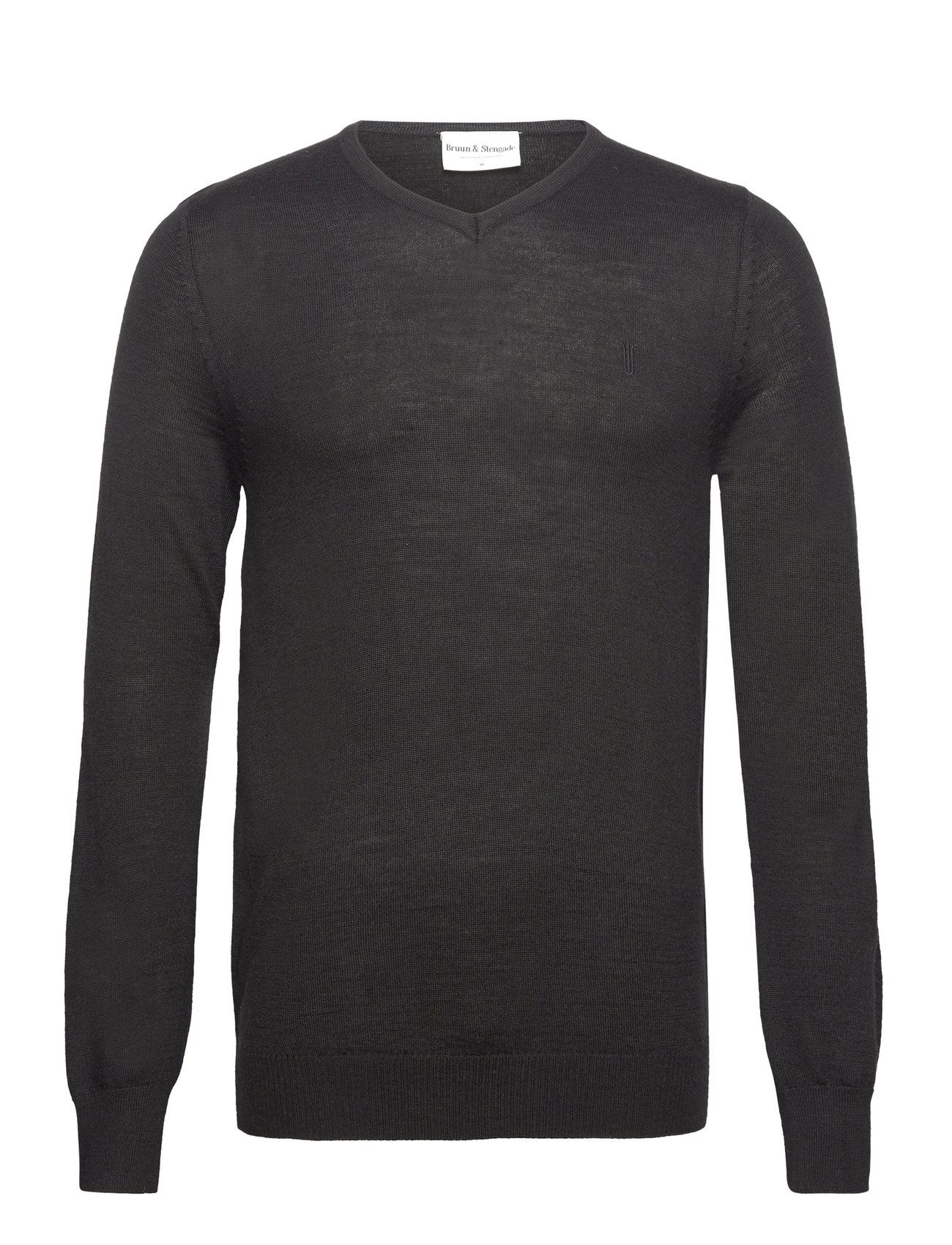 Bs Uranus Regular Fit Knitwear Tops Knitwear V-necks Black Bruun & Stengade