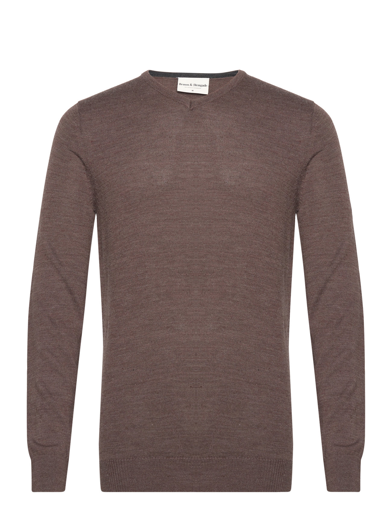 Bs Uranus Regular Fit Knitwear Tops Knitwear V-necks Brown Bruun & Stengade