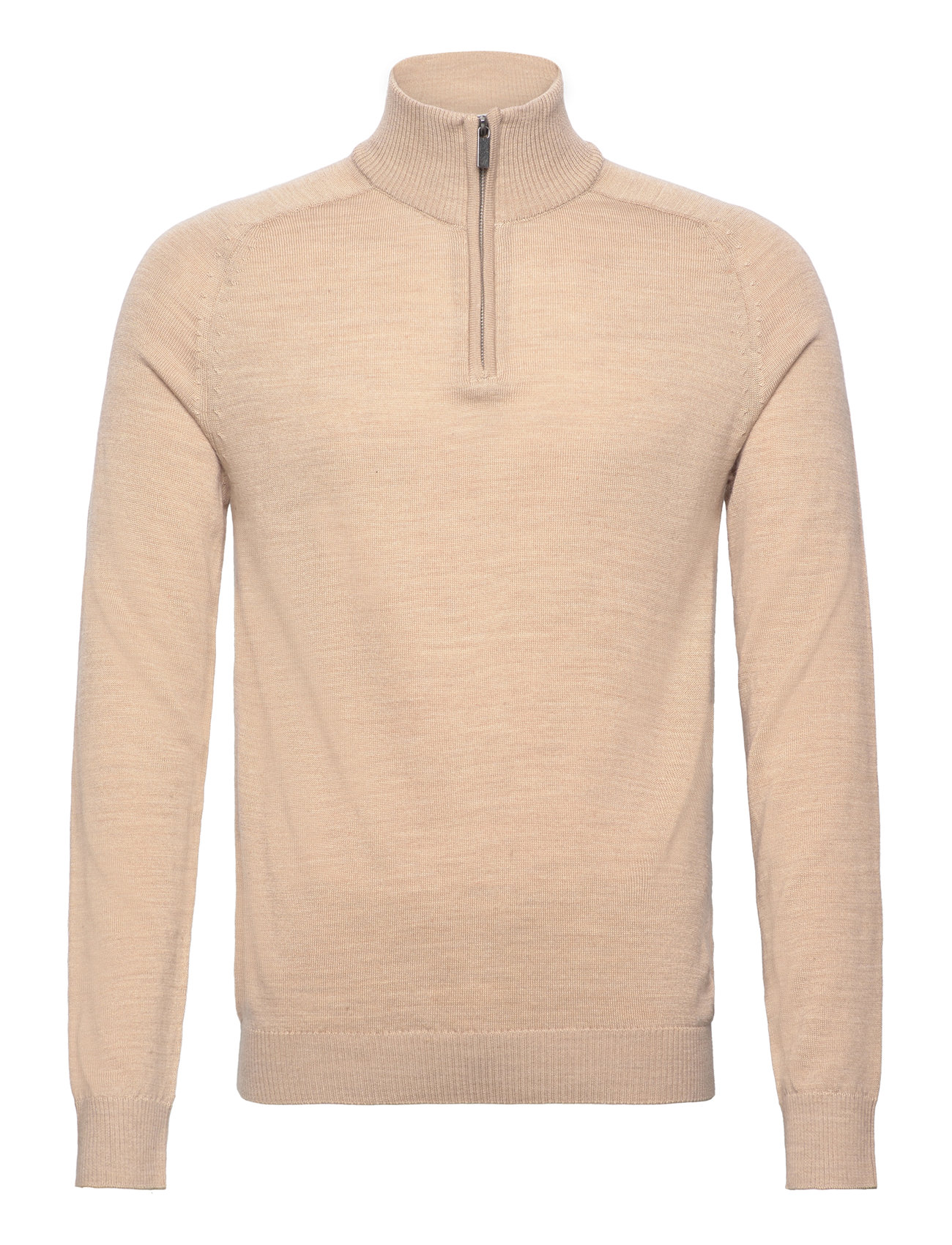 Bs Pelle Regular Fit Knitwear Tops Knitwear Half Zip Jumpers Cream Bruun & Stengade